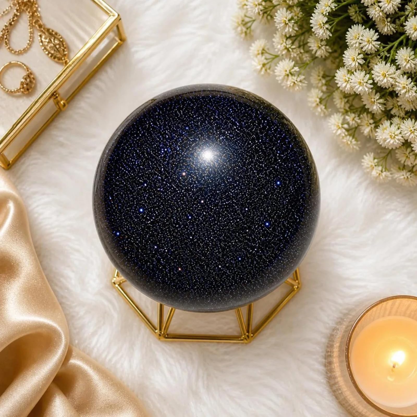 Ornamenti a sfera di cristallo in arenaria blu, articoli per ufficio. | Sfera di cristallo blu per la meditazione, decorazione Feng Shui, oggetto fotografico Lensball