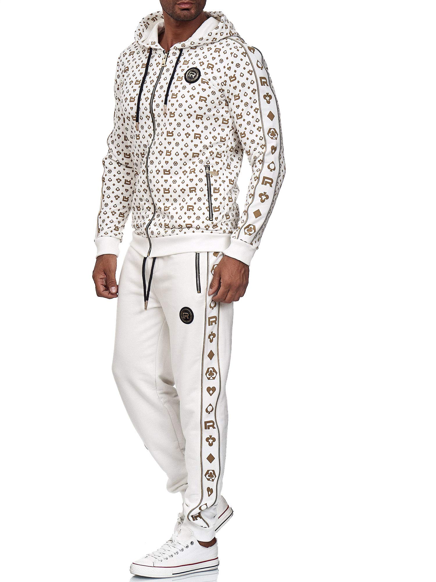 Redbridge Herren Jogginganzug Jogger Set Sweatjacke Sweathose Kombi Allover Premium