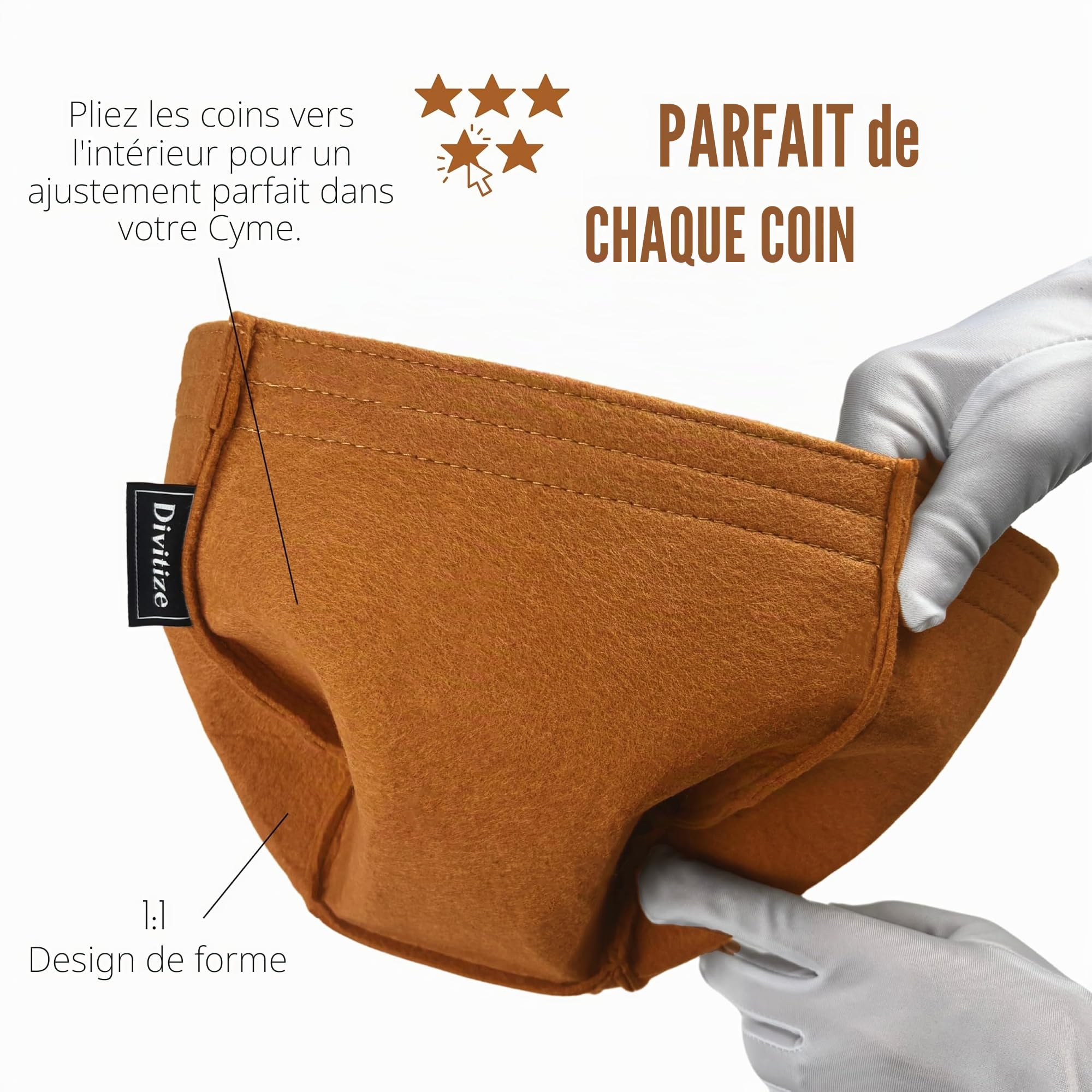 Divitize Premium Organisateur de Sac compatible avec Cyme Mini/Large — Feutre Artisanal, Revêtement Total, Fond Renforcé, Conception sur Mesure, +24 Couleurs (Mint, for Large Cyme)