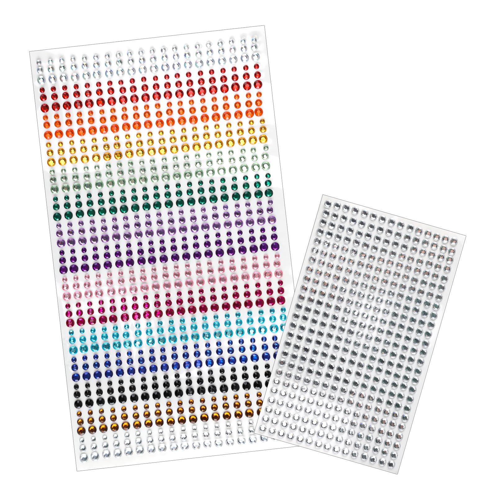 Aimfact 1275 Pcs Face Gems Stick on, Eye Jewels Stickers Self-Adhesive Face Diamonds Rhinestones Set Forehead Festival Make up Crystals Sticker Makeup Nail Gems for Belly Arm Body Decoration Party