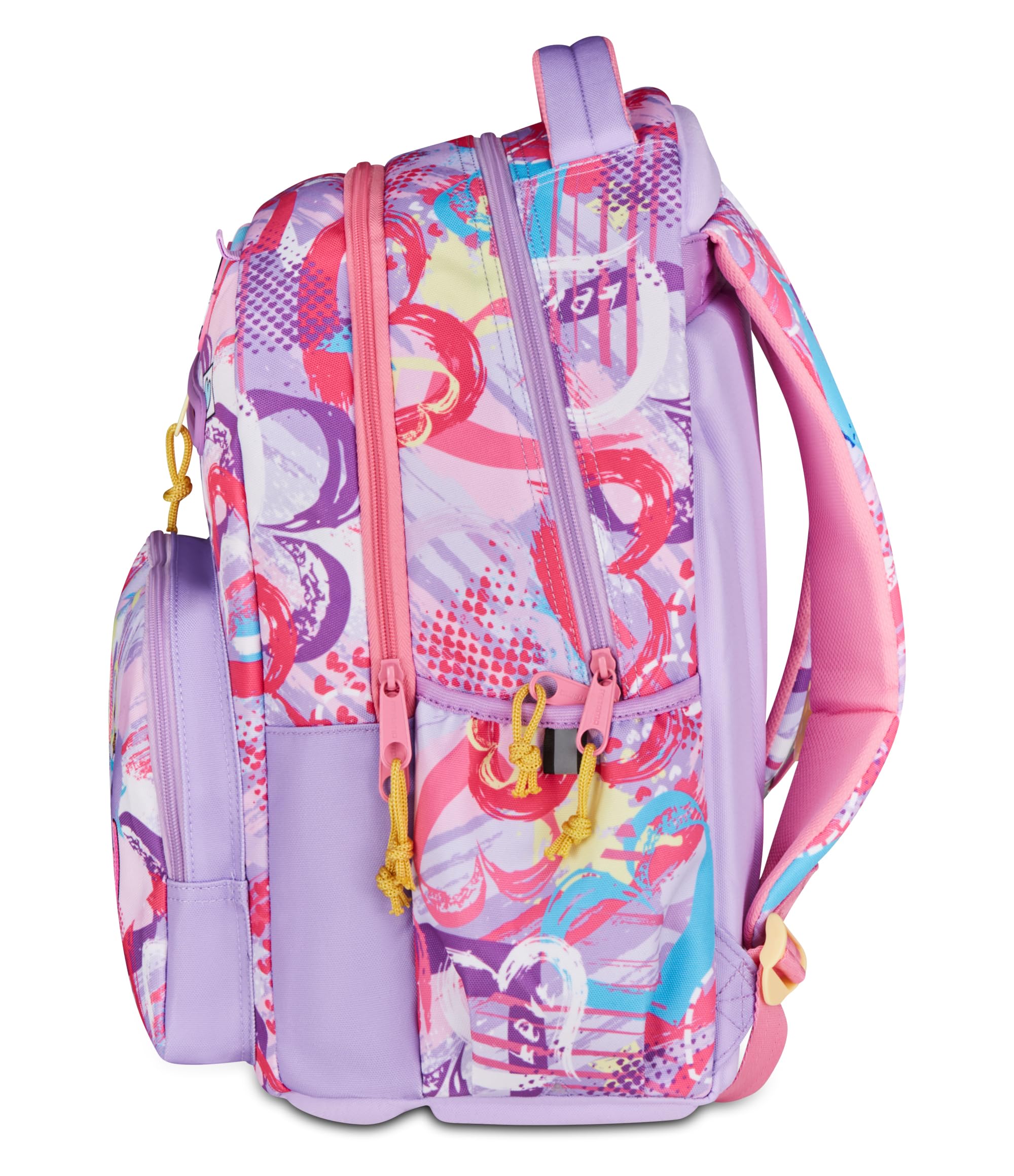 Mitama Zaino Scuola Elementare New Plus Rainbow, Extra Capienza, Bambini e Bambine, Tasca Porta Borraccia, Schienale Imbottito, viola