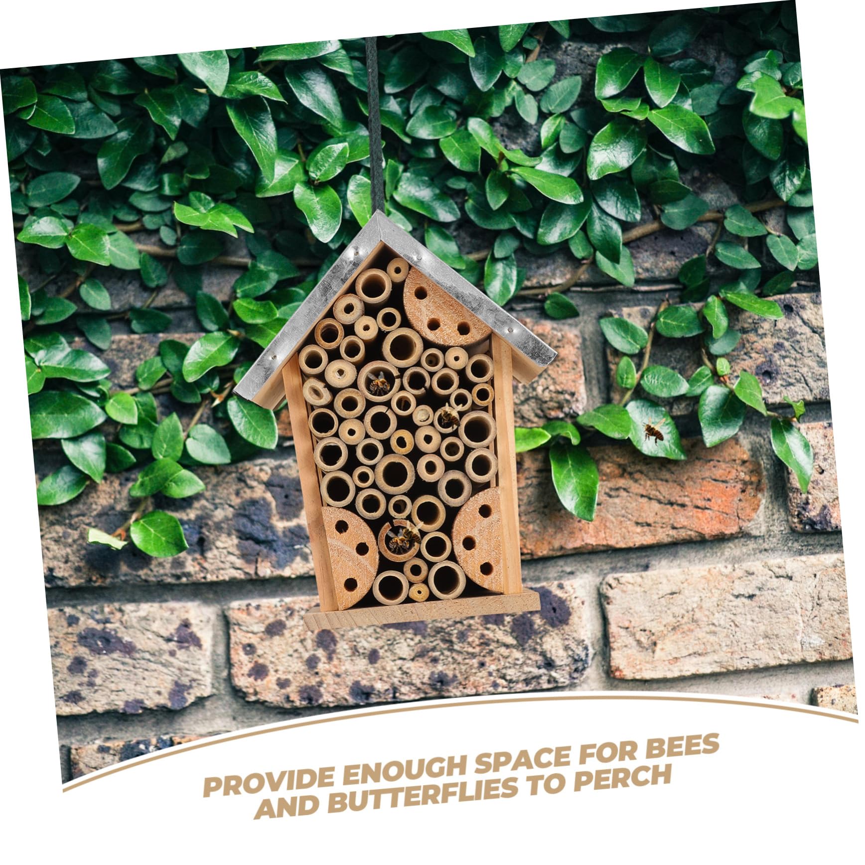 Mikikit Hotel De De Madera para Jardín Casa Colgante para y Abejas Refugio para Hábitat Ecológico para y Apicultores