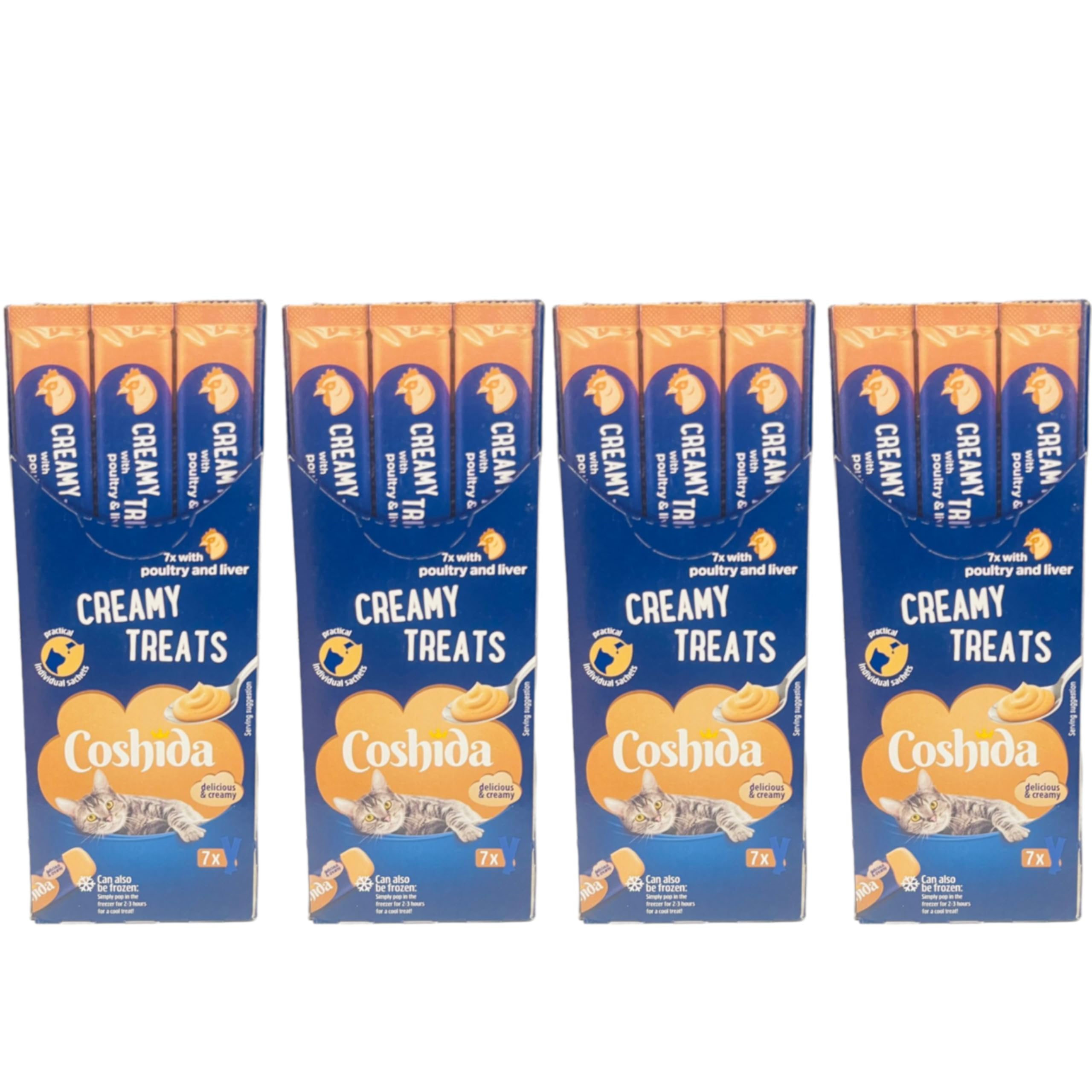 Ark Future Coshida Creamy Cat Treats, 7 Individual Sachets, High Moisture Content, No Added Cereals or Preservatives