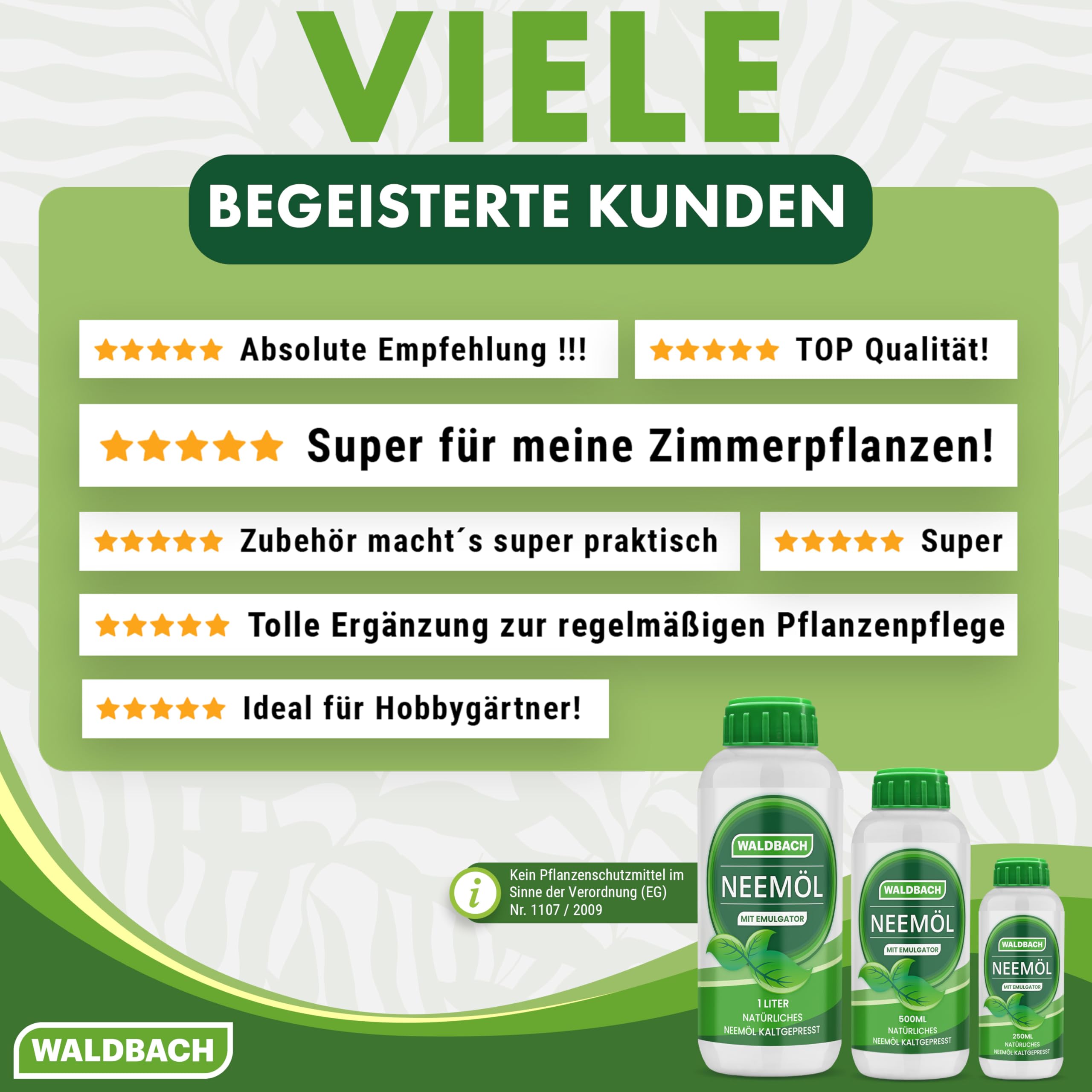 Huile de neem avec émulsifiant [500 ml] – Huile de neem naturelle pour plantes avec flacon pulvérisateur et verre doseur – 50 litres de mélange prêt à pulvériser – Entretien efficace des