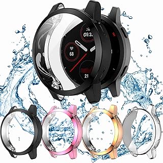 Qaerre 4-Pack Screen Protector Case Compatible with Garmin Venu 2S / Garmin vivoactive 4S Smartwatch, Full Protective TPU Bumper Case Face Cover for Men Women