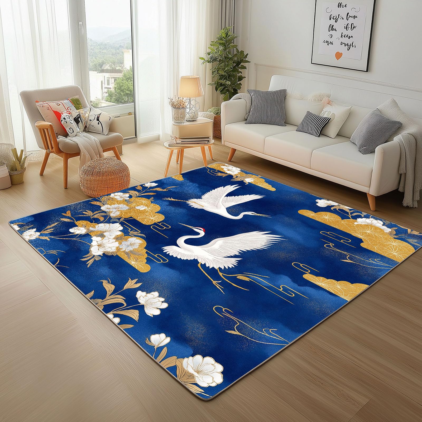 Tapis de cuisine antidérapant style chinois lavable et doux