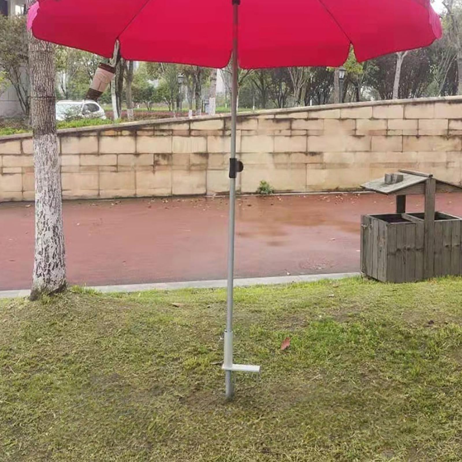 Kotwica do parasola ogrodowego, bardzo długie stabilizatory na kemping, plażę i patio, wytrzymałe słupki do podłoża dla stabilności parasola zewnętrznego