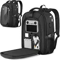 Capa para Mini 4 Pro, estojo rígido impermeável para viagem, mochila grande para drone de 15,6 polegadas, compatível com controle DJI RC 2/RC-N2, combo Fly More e acessórios