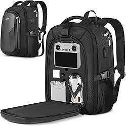 Capa para Mini 4 Pro, estojo rígido impermeável para viagem, mochila grande para drone de 15,6 polegadas, compatível com controle DJI RC 2/RC-N2, combo Fly More e acessórios