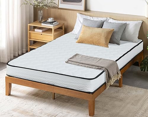 Miniatura 8 de Colchón de tamaño matrimonial de 5681012 pulgadas con funda, colchón de resortes interiores en una caja para un sueño fresco y alivio de presión,