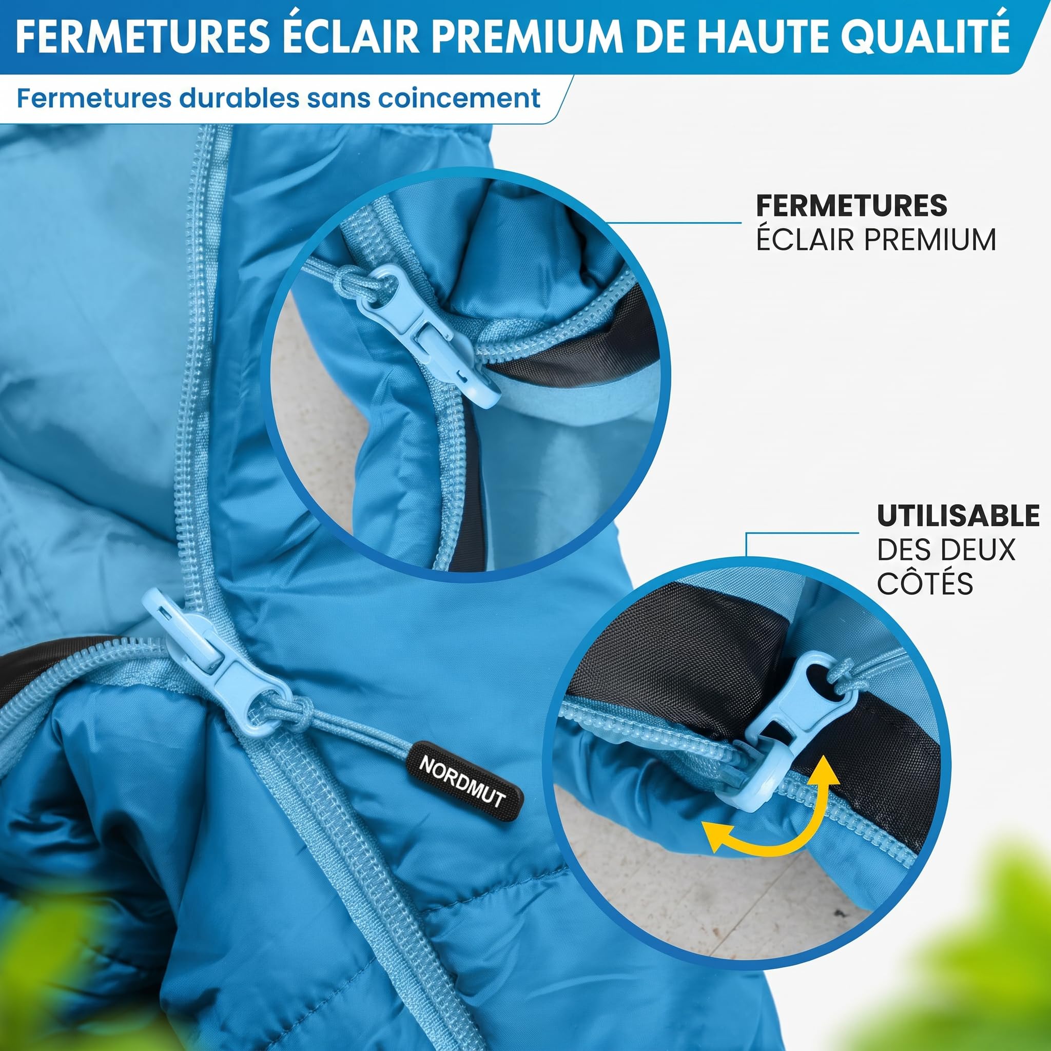 NORDMUT® Sac de Couchage Enfant 3 Saisons – Chaud & Respirant – sans Substances Toxiques – Sac de Couchage Maternelle, Camping & Outdoor