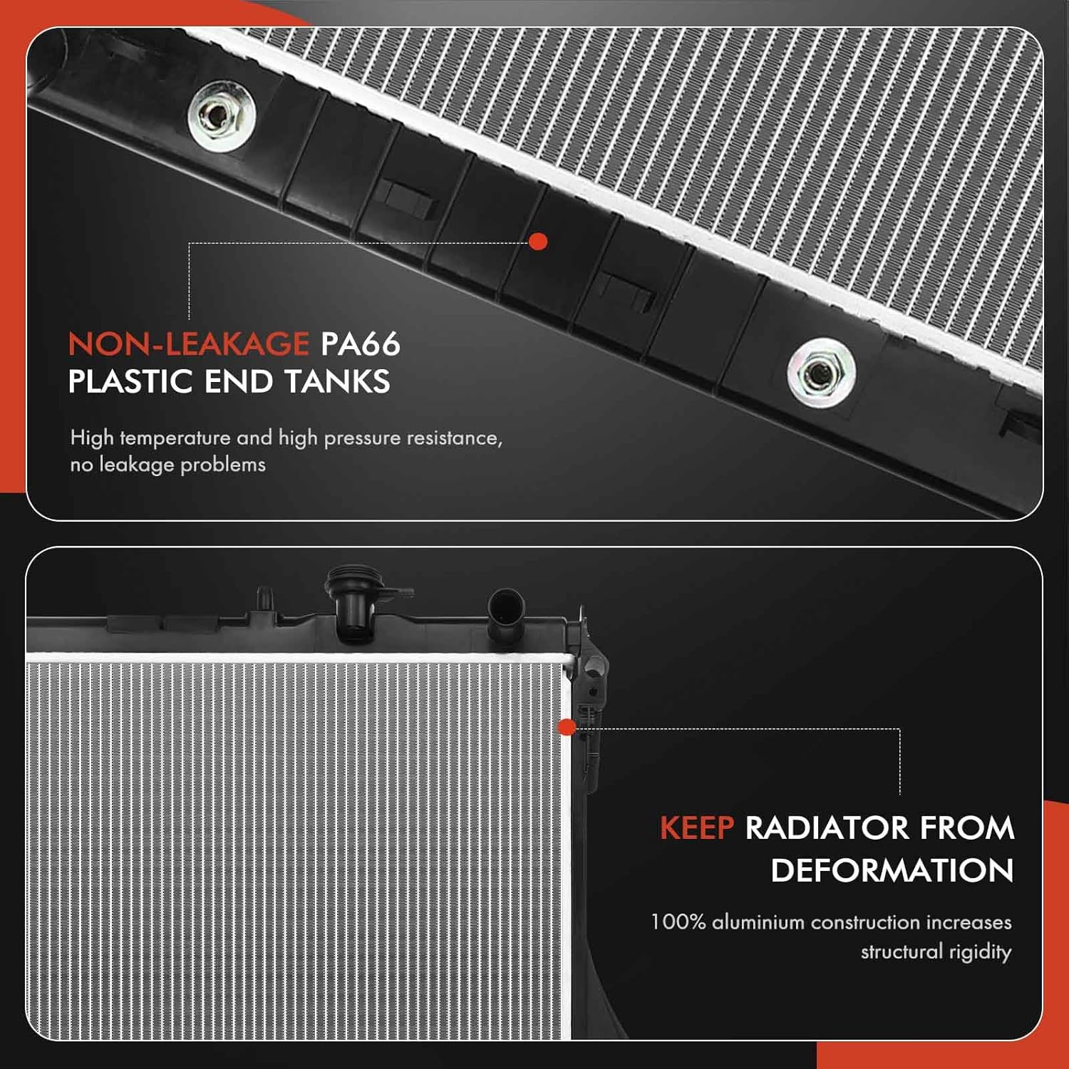 A-Premium Engine Coolant Radiator Assembly with Transmission Oil Cooler Compatible with Chevy Colorado & GMC Canyon 09-12 & Hummer H3 06-10, H3T 09-10, 3.5L 3.7L 5.3L, AT, Replace# 25964053