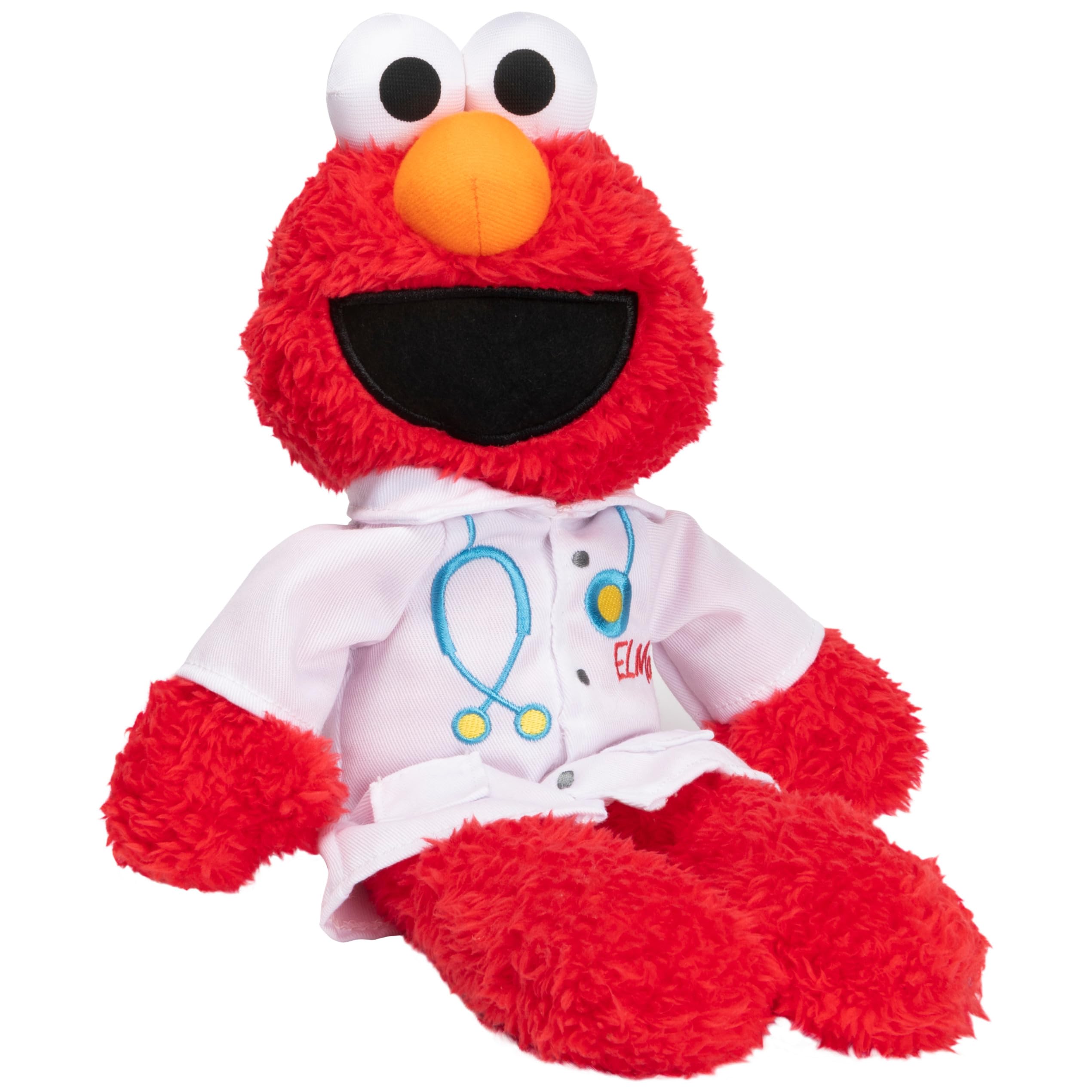 GUND Sesame Street Official Doctor Elmo Muppet Plush, Premium Plush Toy for Ages 1 & Up, Red/White, 13”