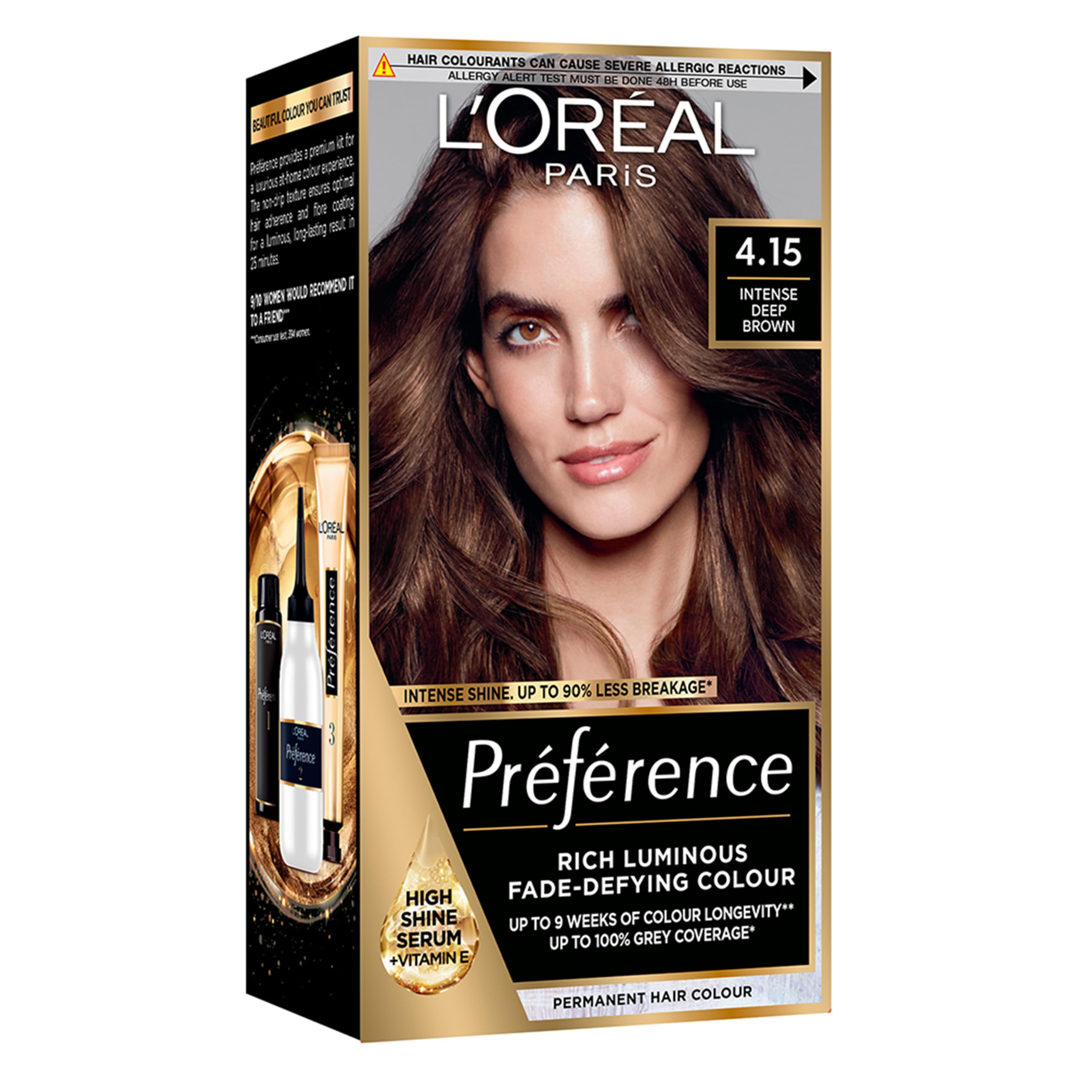 L'Oreal Paris Preference Permanent Luminous Hair Colour, 4.15 Caracas