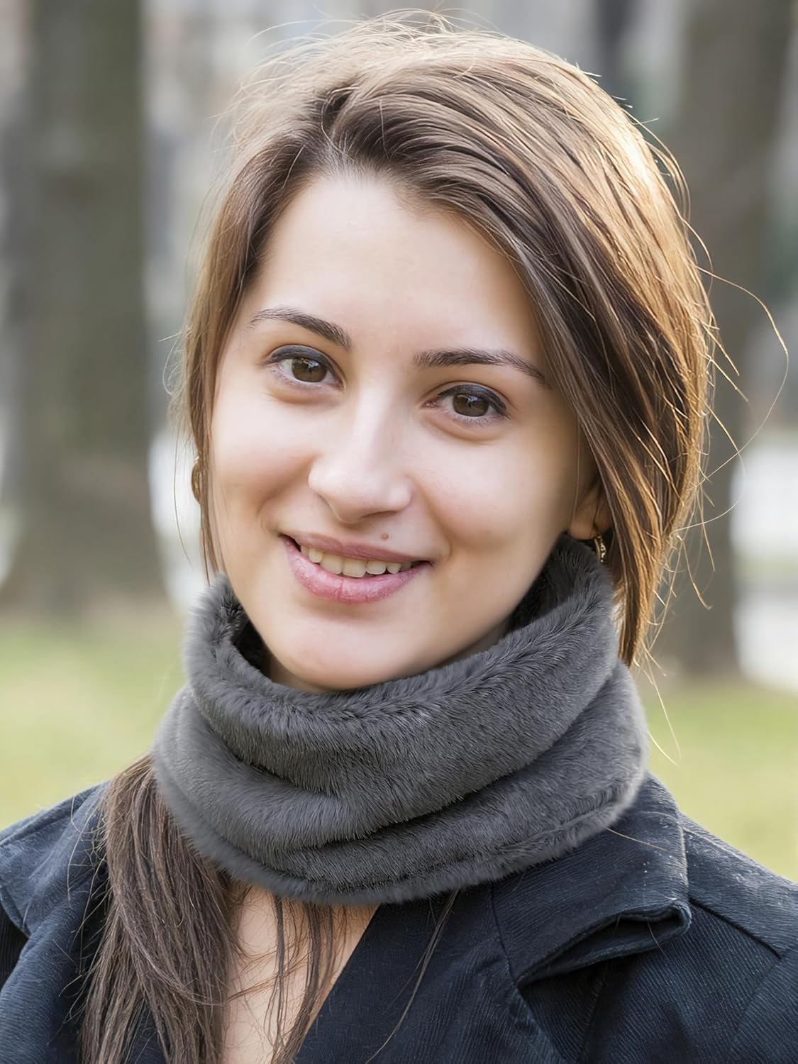 3 Pack Neck Warmer Cold Weather Fleece Winter Windproof Scarf Thick Infinity Neck Gaiter for Women Men - Image 6