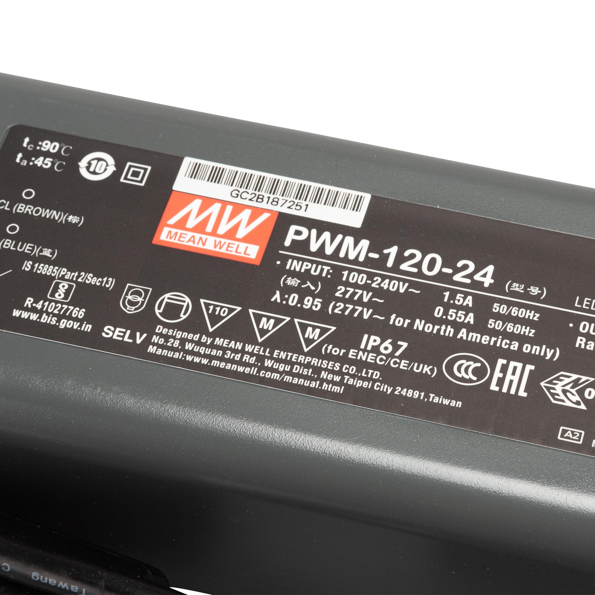 Mean Well PWM-120-24 AC-DC-LED-Treiber, konstante Spannung