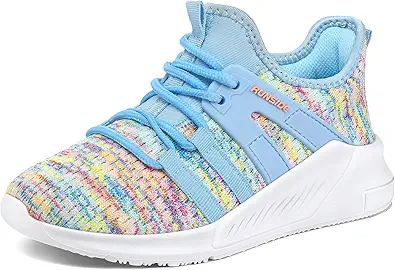 RUNSIDE Girls Lightweight Sneakers Kids Tennis Sports Shoes Lace-up for Running/Walking (Toddler/Little Kid/Big Kid)