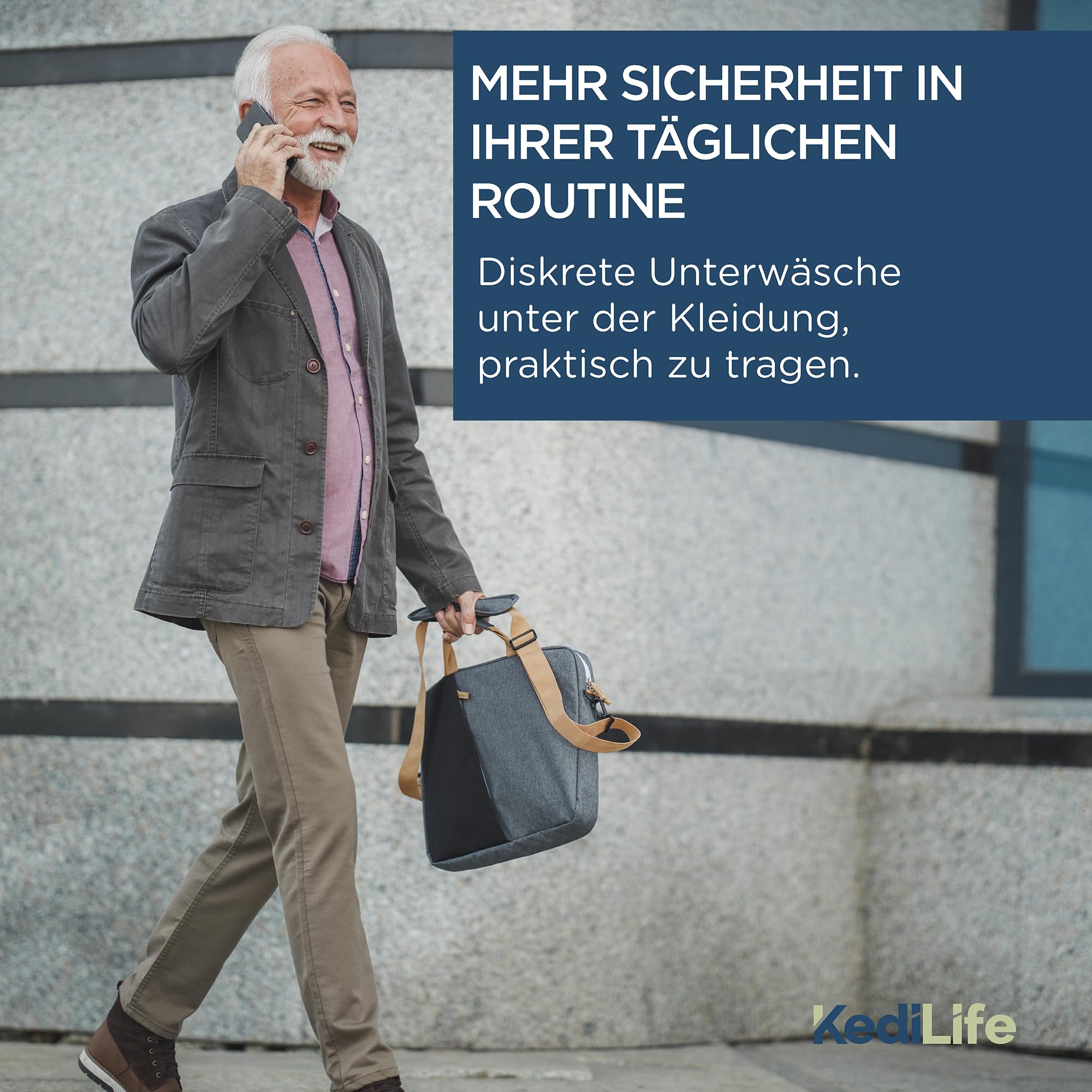 Inkontinenzunterhose für Herren – 3 saugfähige Boxershorts für kleine Urinärausfälle (250 – 300 ml) – Größe XL – waschbar, wiederverwendbar und diskret – saugfähige Unterhose für Herren