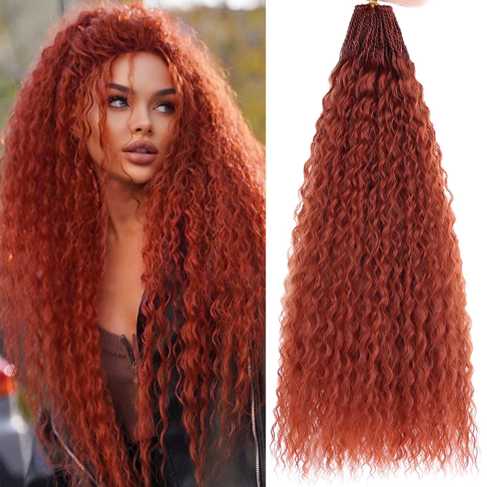Amazon.com : Xtrend Ginger Pre Looped Micro Brazilian Kinky Curly