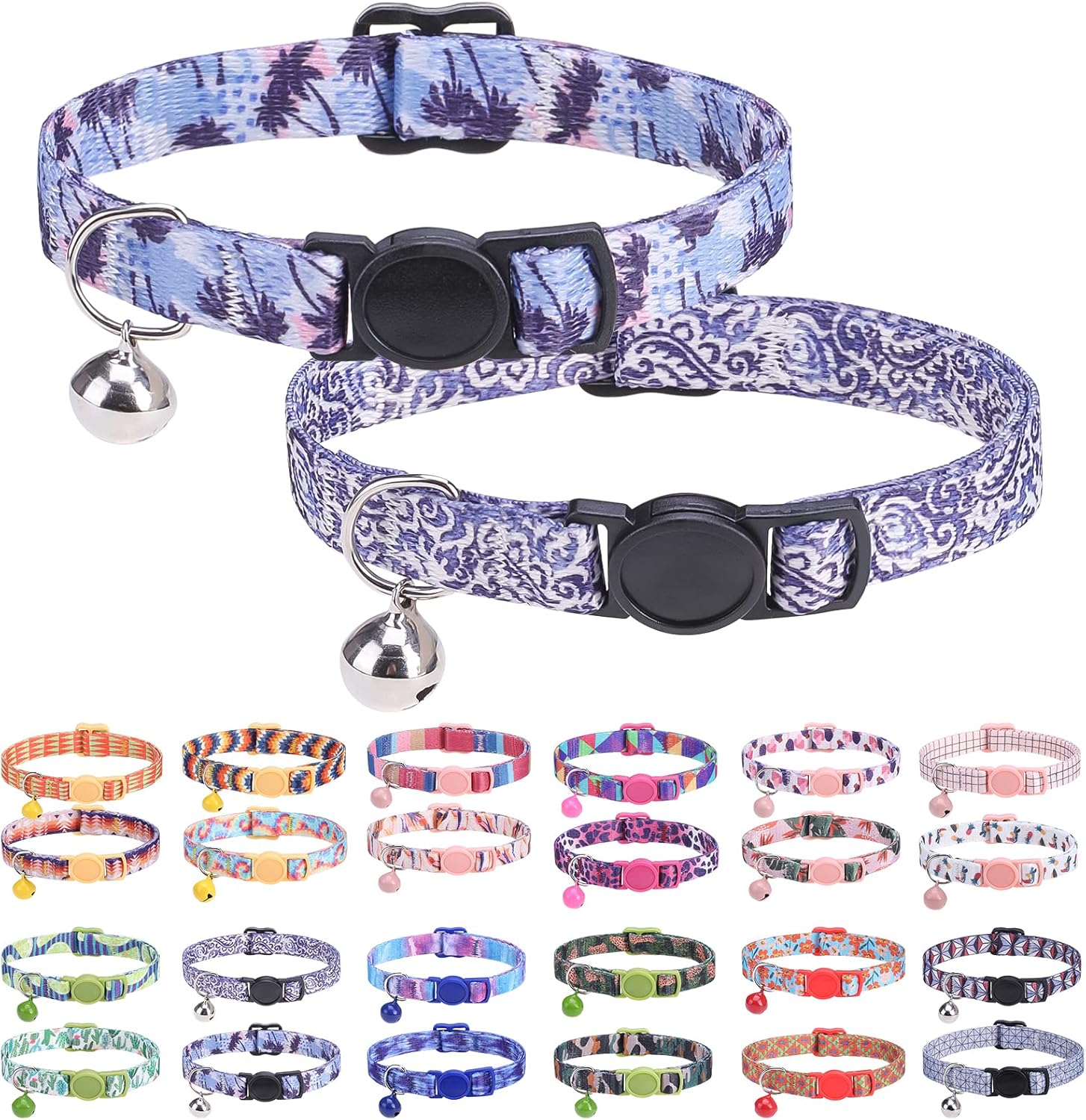 Pet Supplies DILLYBUD Breakaway Cat Collars for Girl Boy Cats, Spring