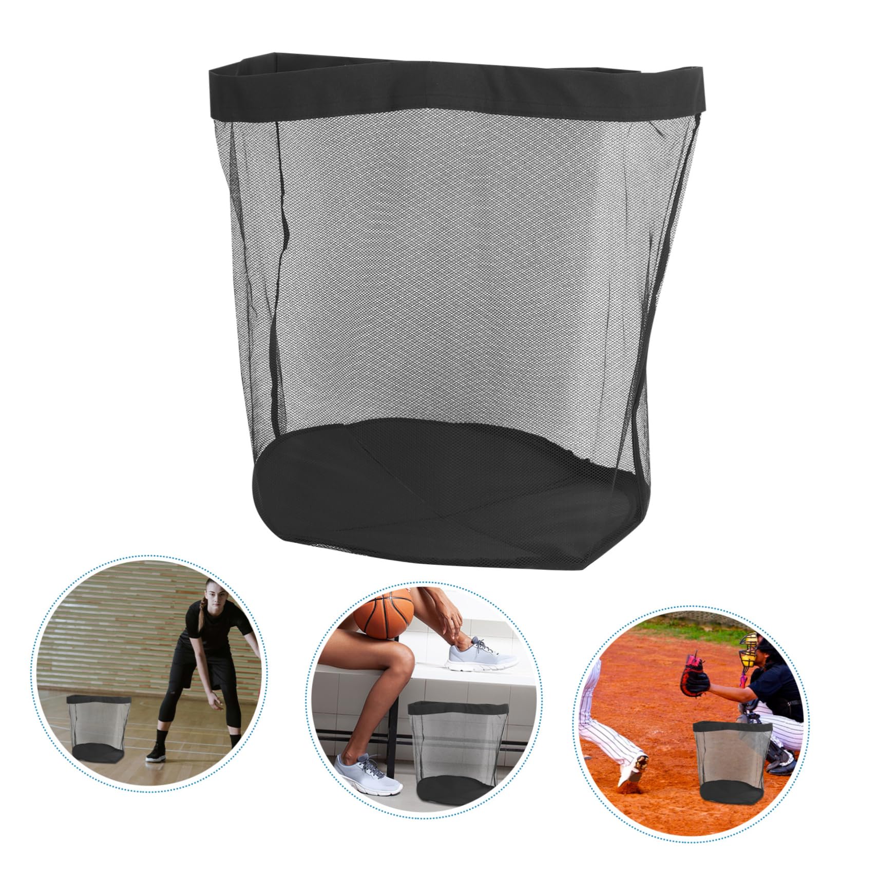 Yardwe Borsa a Rete per Palloni Sportivi Grande in Mesh Nero