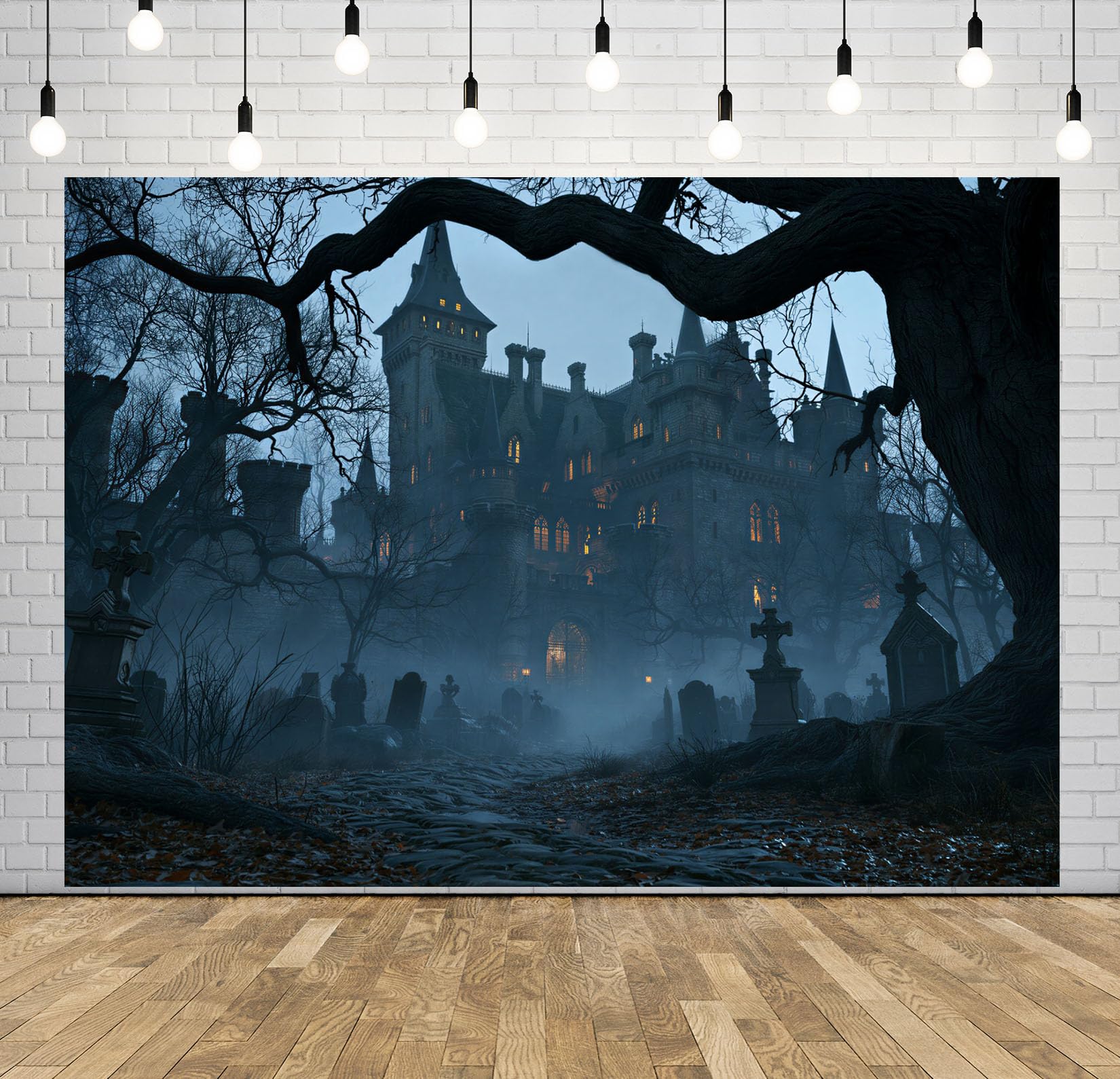 10x6.5FT (3x2m) Cimitero Della Villa Gotica Sfondo Fotografico
