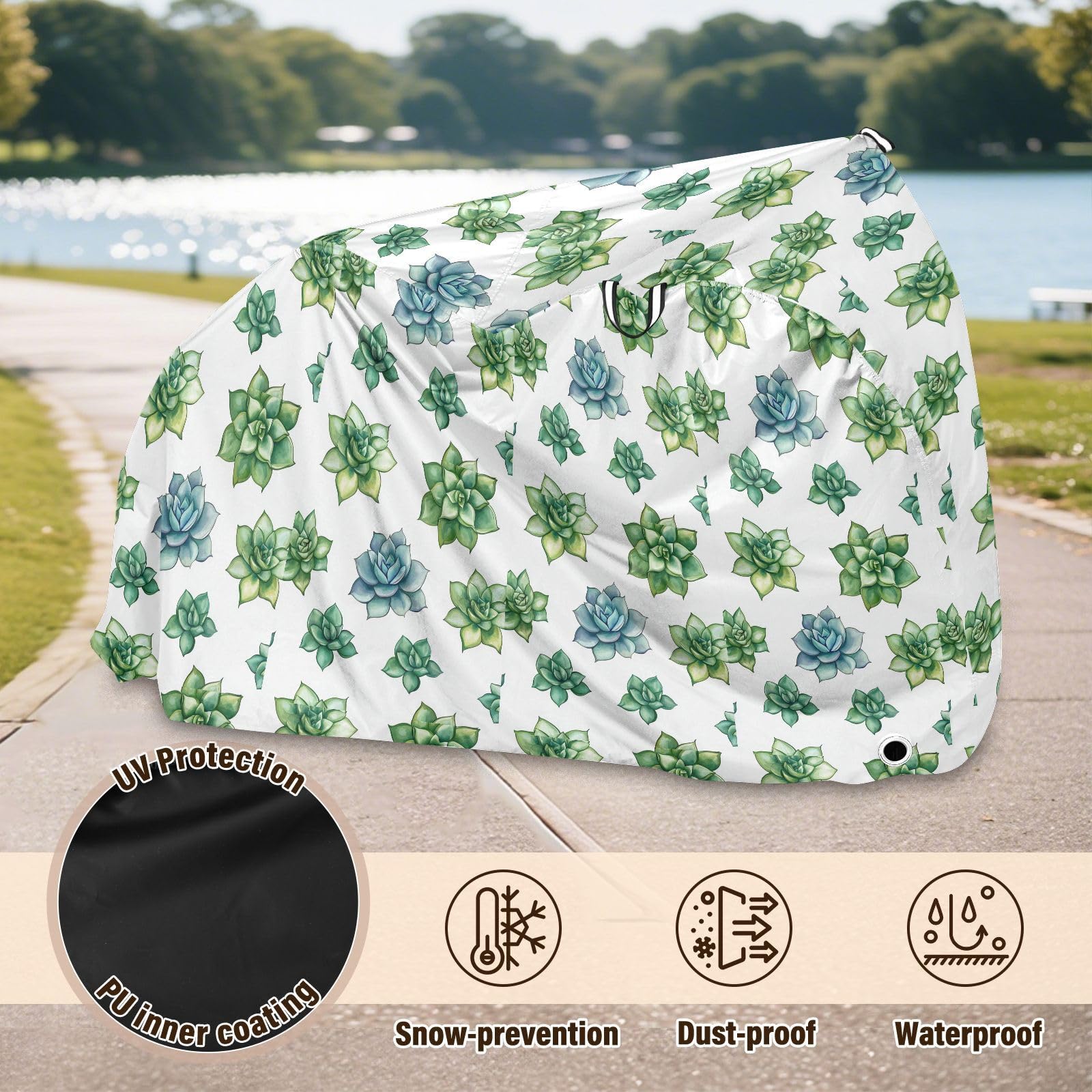 Housse de vélo d'extérieur imperméable pour vélo de route et vélo de route - Vert tropical