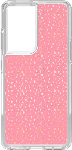 DistinctInk Clear Shockproof Hybrid Case for Samsung Galaxy S21 Ultra (6.8" Screen) - TPU Bumper, Acrylic Back, Tempered Glass Screen Protector -