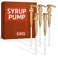 Vista 17 de Dispensador de jarabe de café, 4 unidades, funciona como bomba de jarabe delgada y Torani, se adapta a varias botellas de 25.4 onzas, dispensación