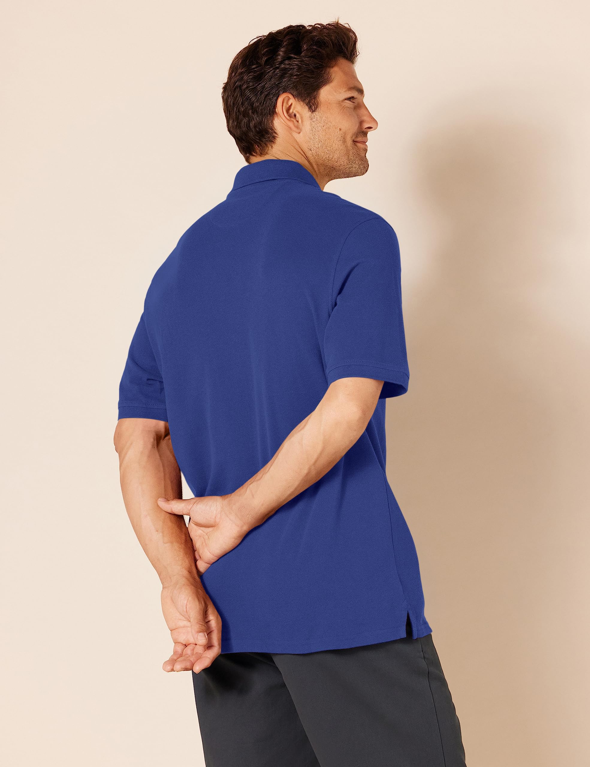 Amazon Essentials Polo de Algodón Piqué Manga Corta Corte Estándar Hombre Tallas Grandes