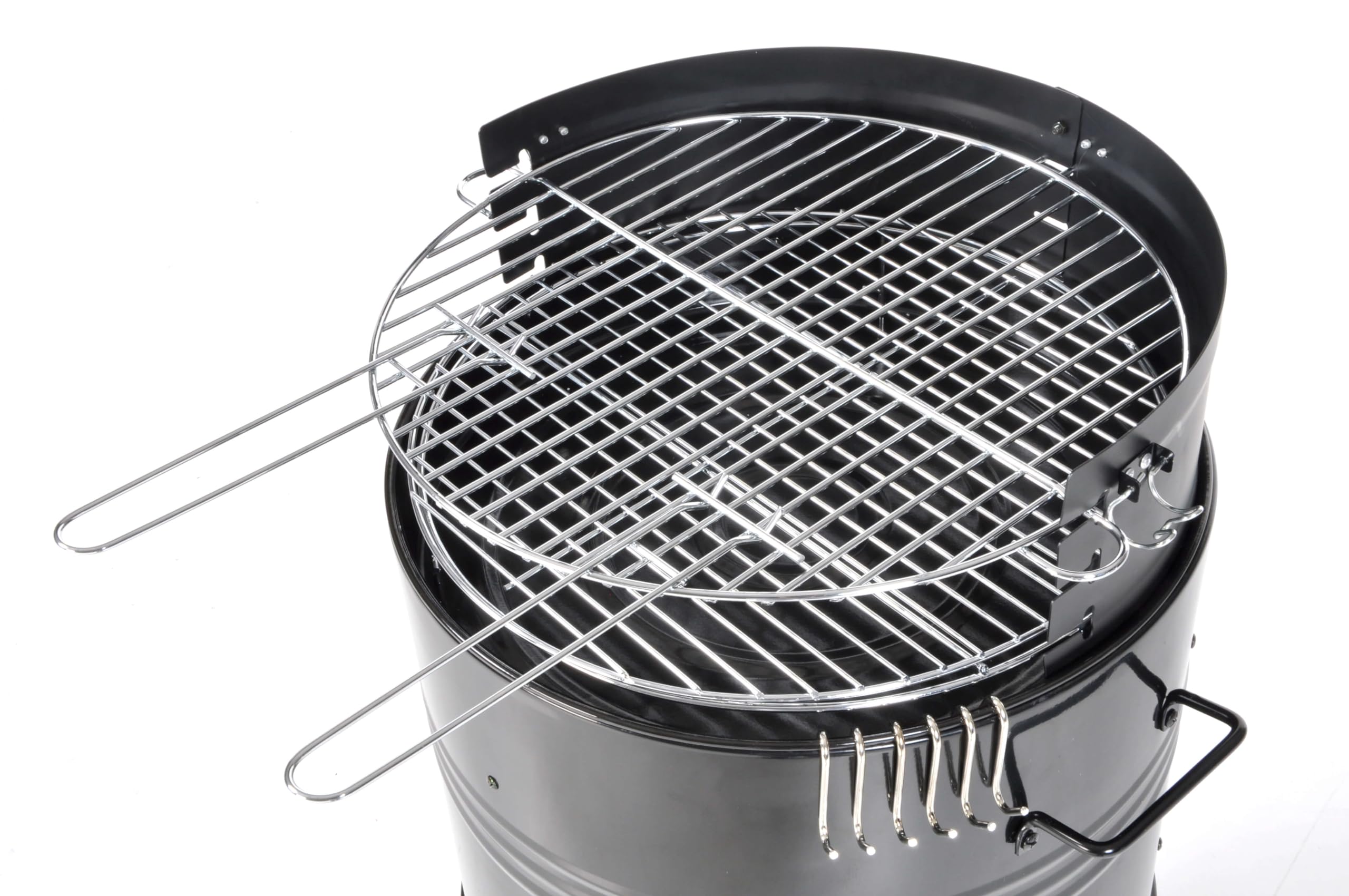 Giordanoshop Barbecue Affumicatore a Carbone Carbonella Taddei Barrel Nero