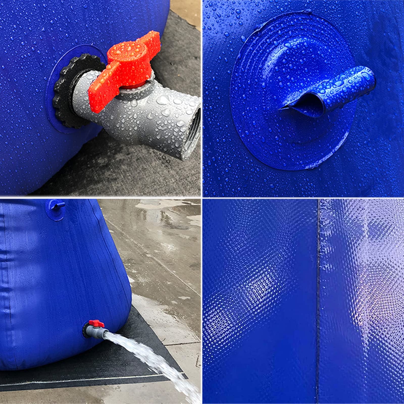 Deposito Agua 100 200 300 500 1000 2000 litros, Bolsa de Contenedor de Tanque de Agua Plegable Deposito Agua Flexible Deposito Agua Lluvia Contenedores de Almacenamiento de Agua de Emergencia
