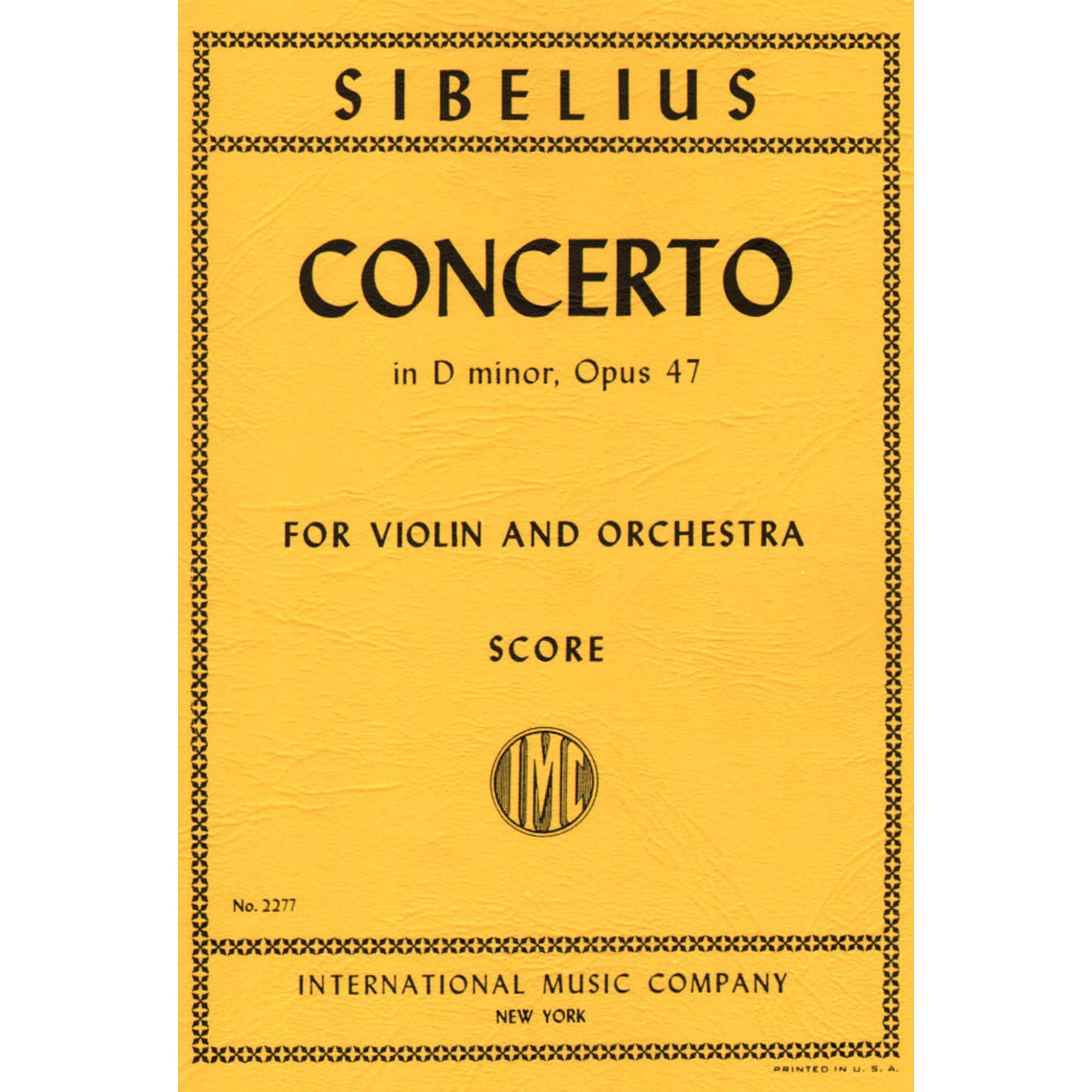 Sibelius, Jean – CONCERTO IN D-MOLL, Op. 47, Studie Score