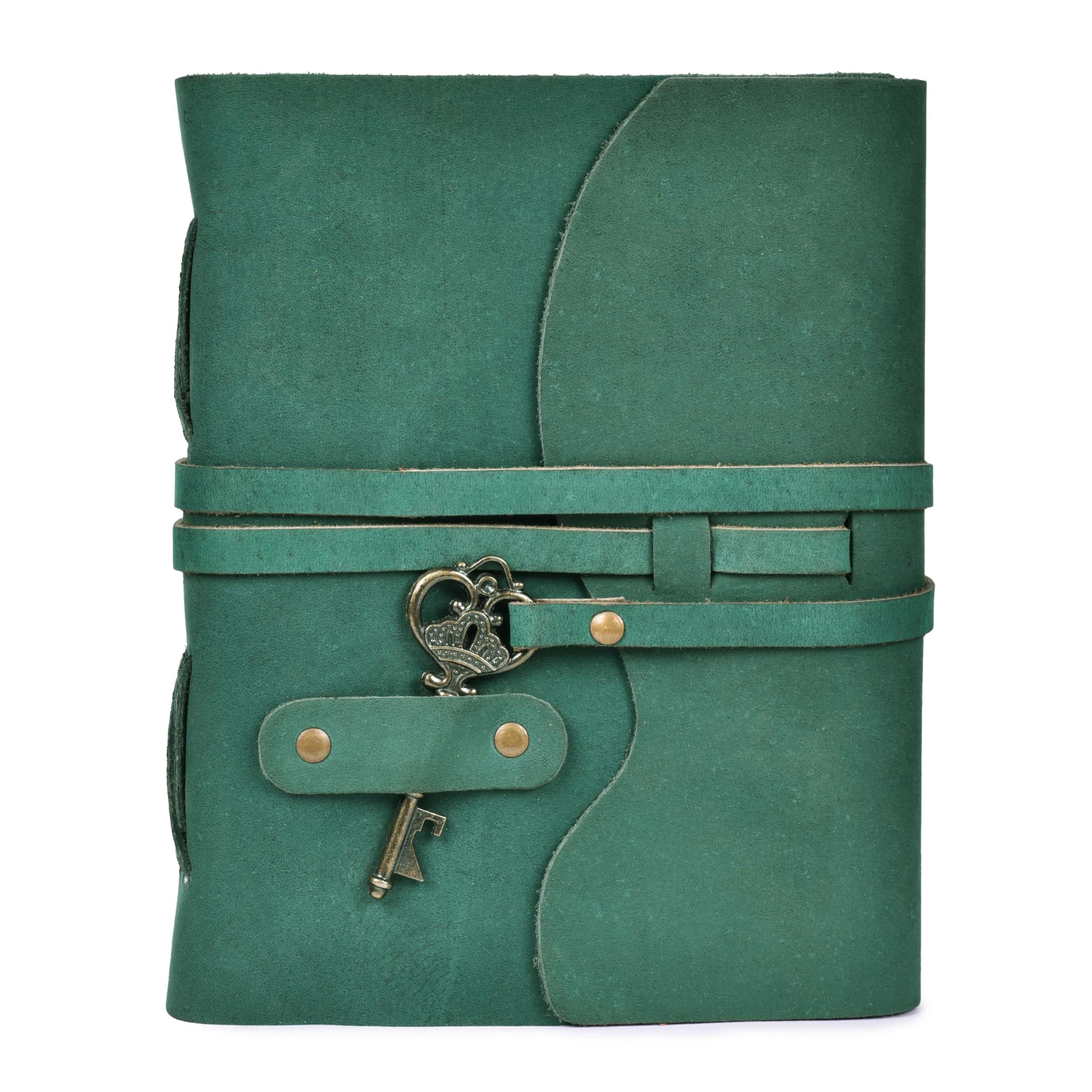 LEATHER VILLAGE Vintage Leather Journal, 200 Handmade Vintage Deckle Edge Paper, Leather bound Journal For Women Men - Image 2