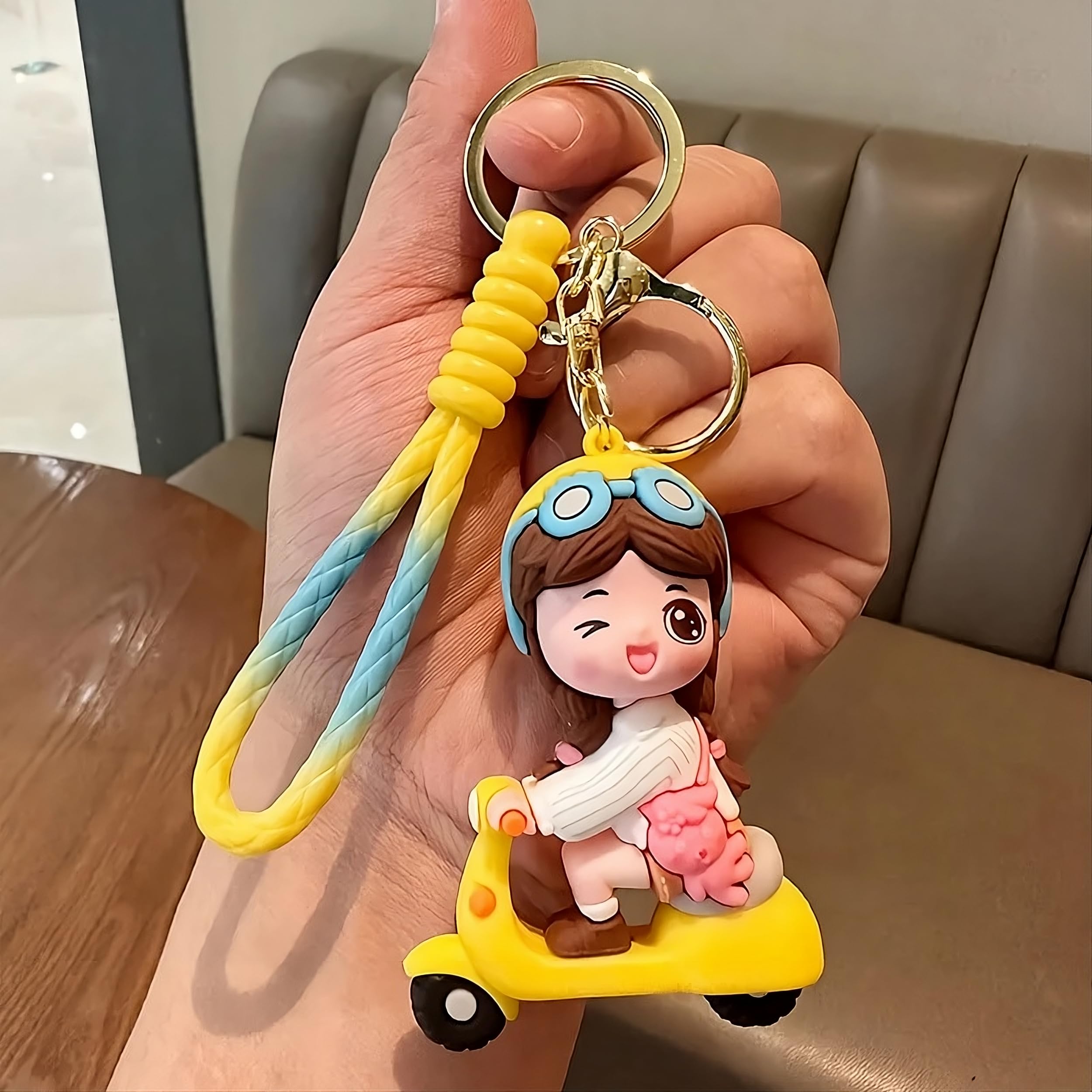 classic quirk Cute Anime Cartoon Character Silicone 3D Key Chain with Strap Charm & Metal Hook, Merchandise Attractive Key Rings Gift for Kids Girls Boys Men & Women-picture-43