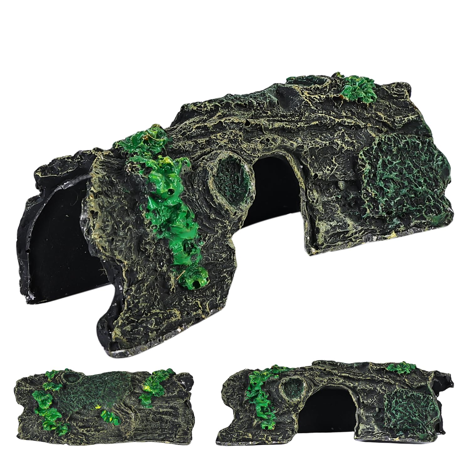 Nizirioo Acuario decorativo para acuario, adorno grande, decoración de acuario, tronco hueco, simulación de tronco de árbol, poliresina, decoración de acuario, accesorios para acuario, adornos