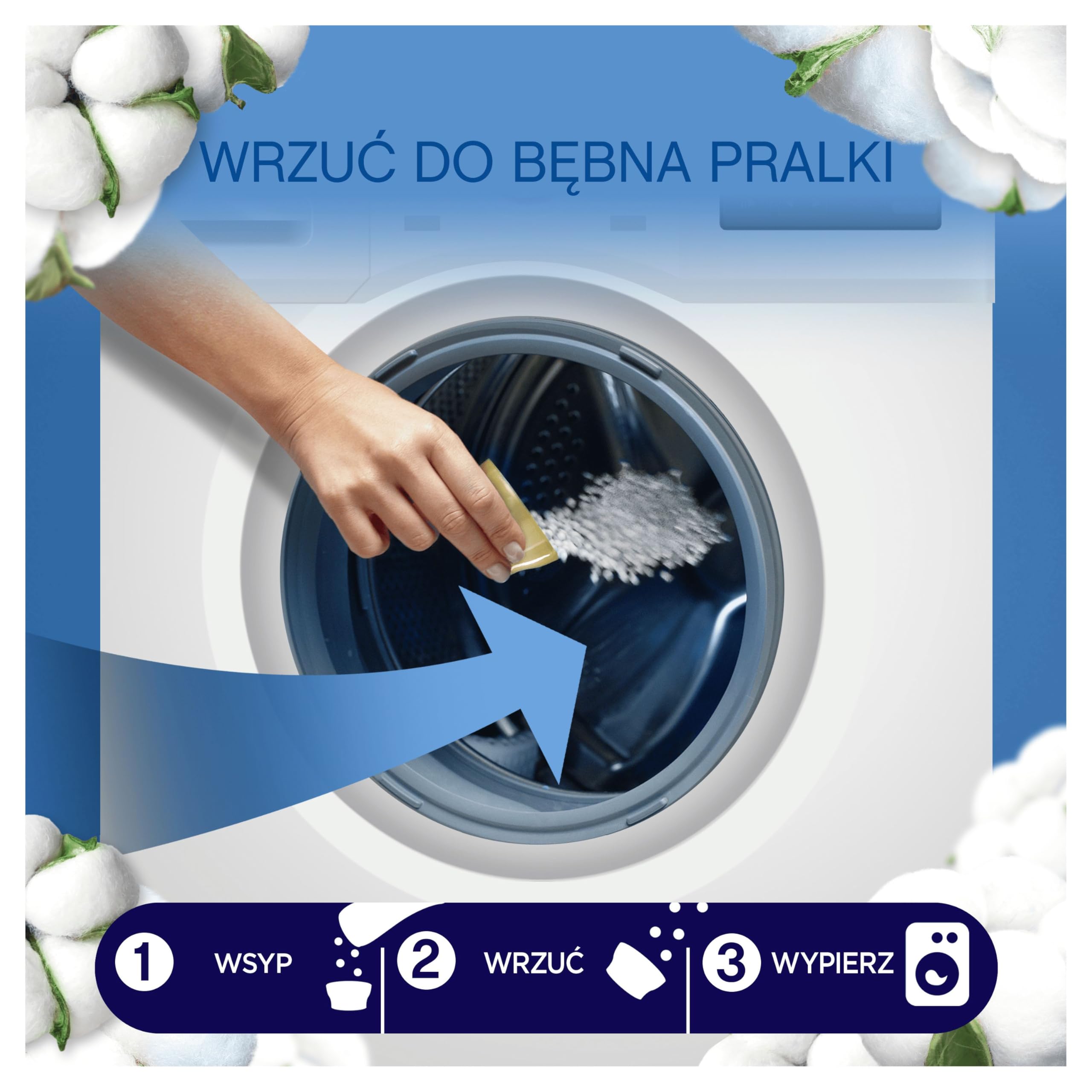 Lenor Cotton Fresh Perełki zapachowe do prania 6x495 g, delikatna świeżość, która trwa