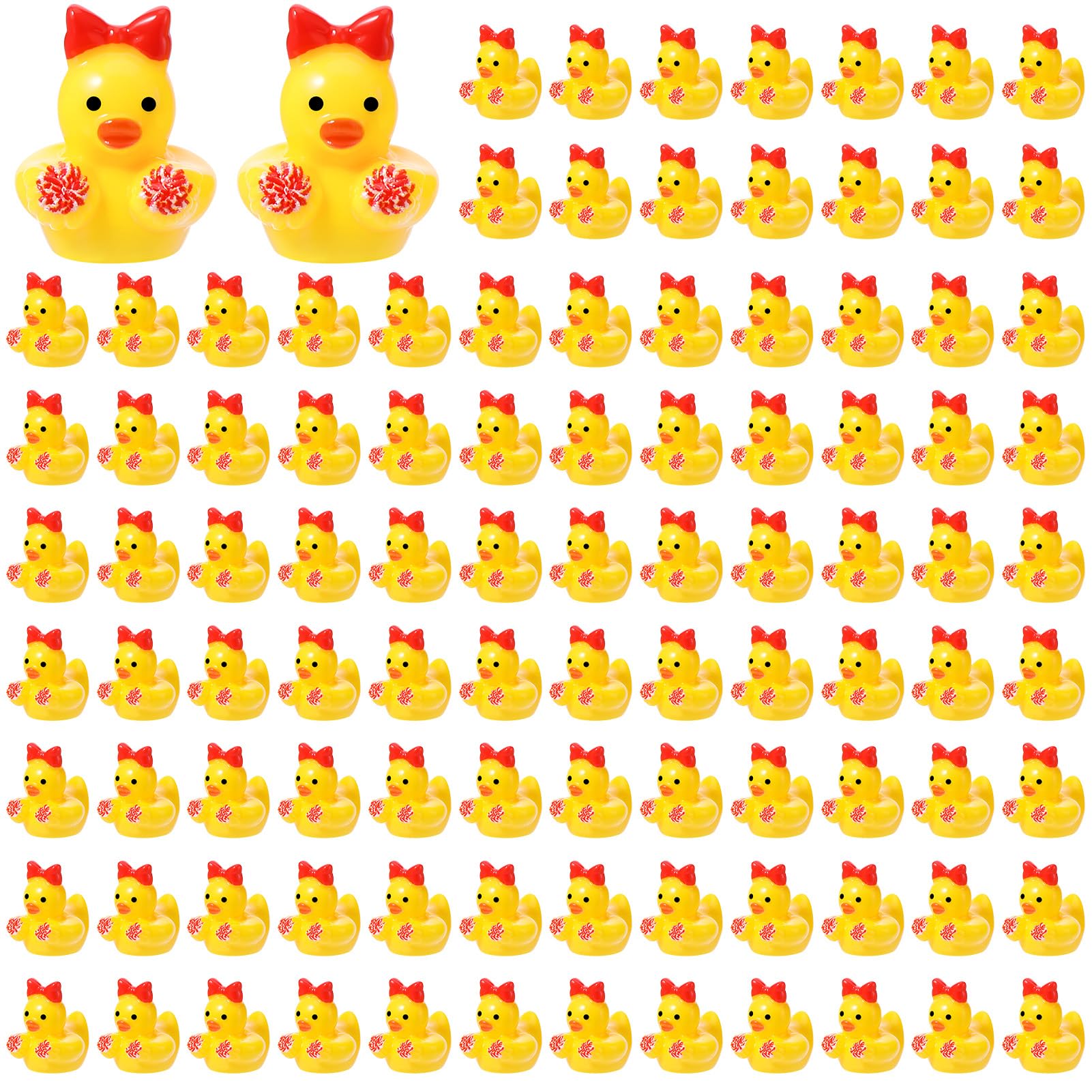 Cadeaux de fête originaux : mini canards avec nœuds pour vos invités