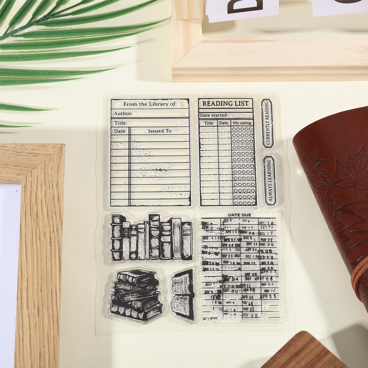 Books Clear Stamps - Library Card & Book Designs -4 Books Clear Stamps - Library Card & Book Designs -4