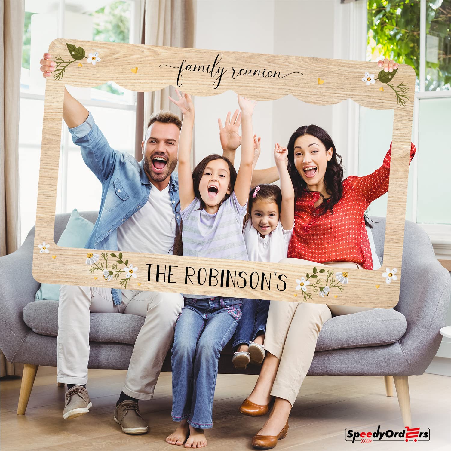 Amazon.co.jp: SPEEDYORDERS 個人化 家族同窓会 写真ブースフレーム