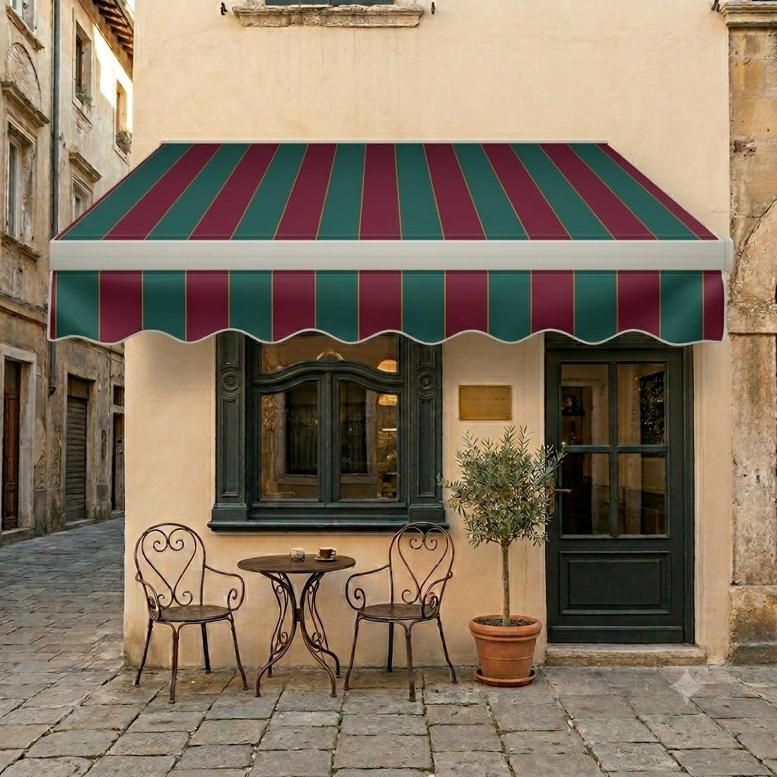 Retractable awnings for patio waterproof, patio awnings for outside retractable, window awnings exterior，porch covers for shade and rain waterproof,for courtyards(Type E,8x9ft)