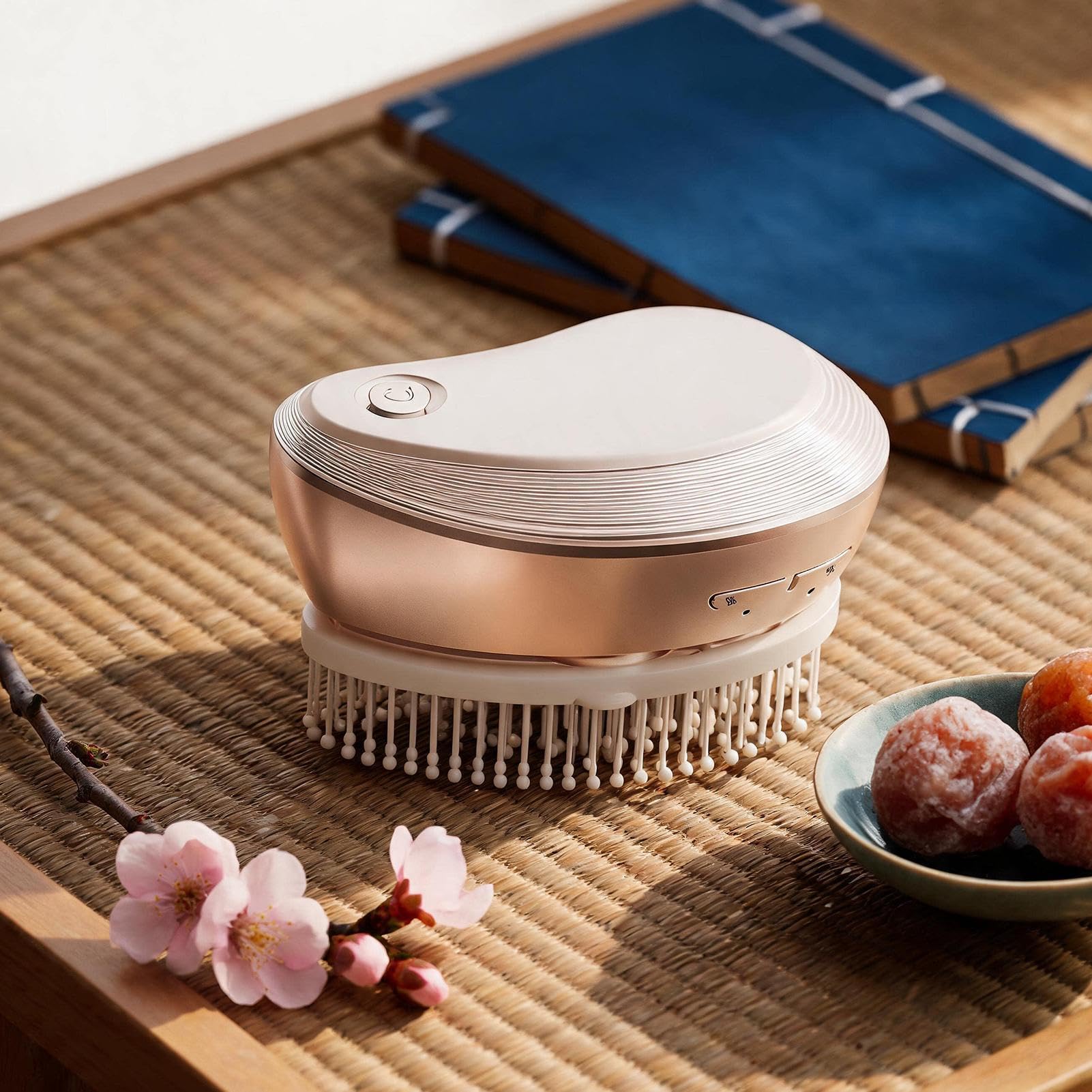 Cepillo a Vapor para Cabello Nebulización Vibrante Aplicador Estimulador De