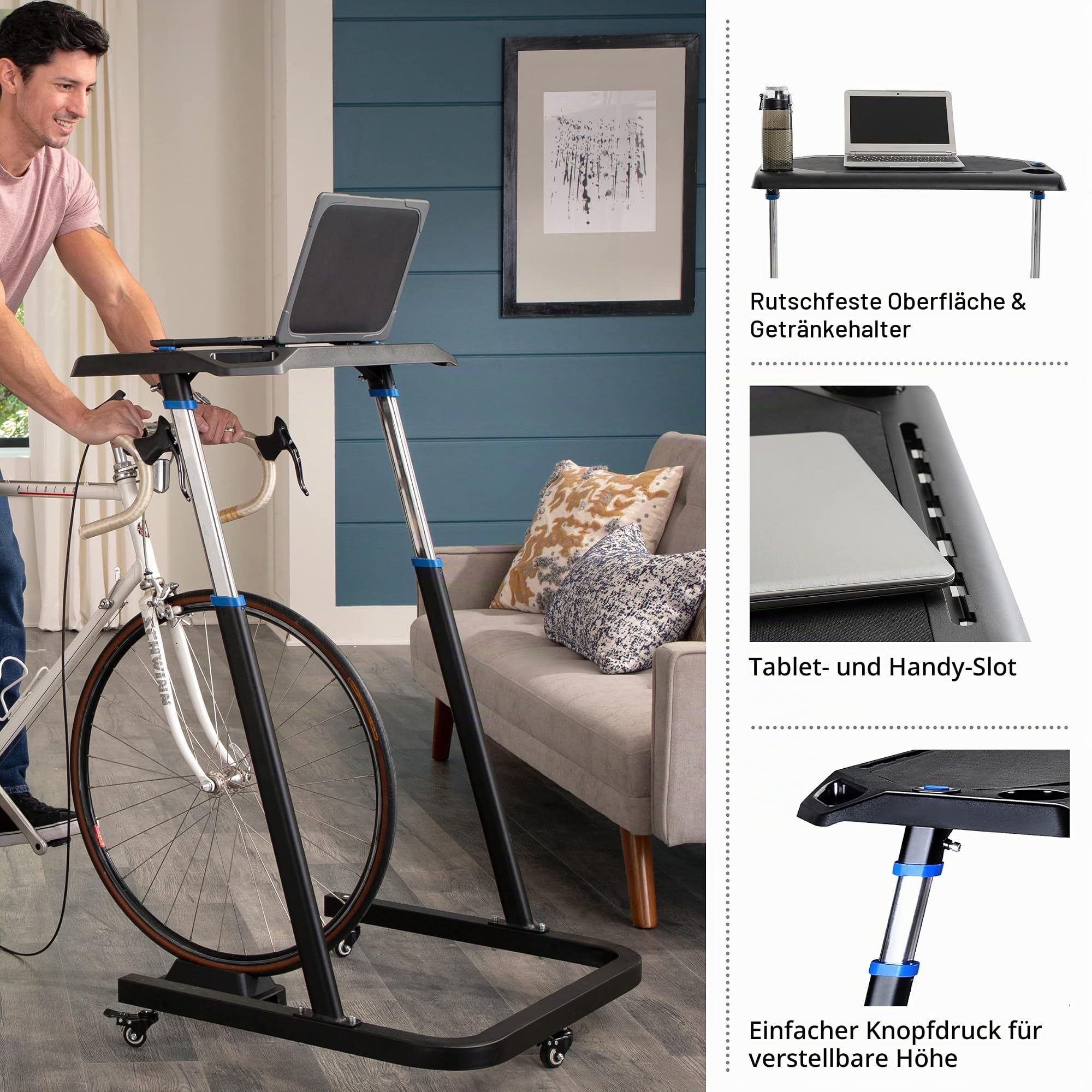 Rad Cycle Products Fitness-Schreibtisch, verstellbar, tragbar, Arbeitsplatz, Stehpult