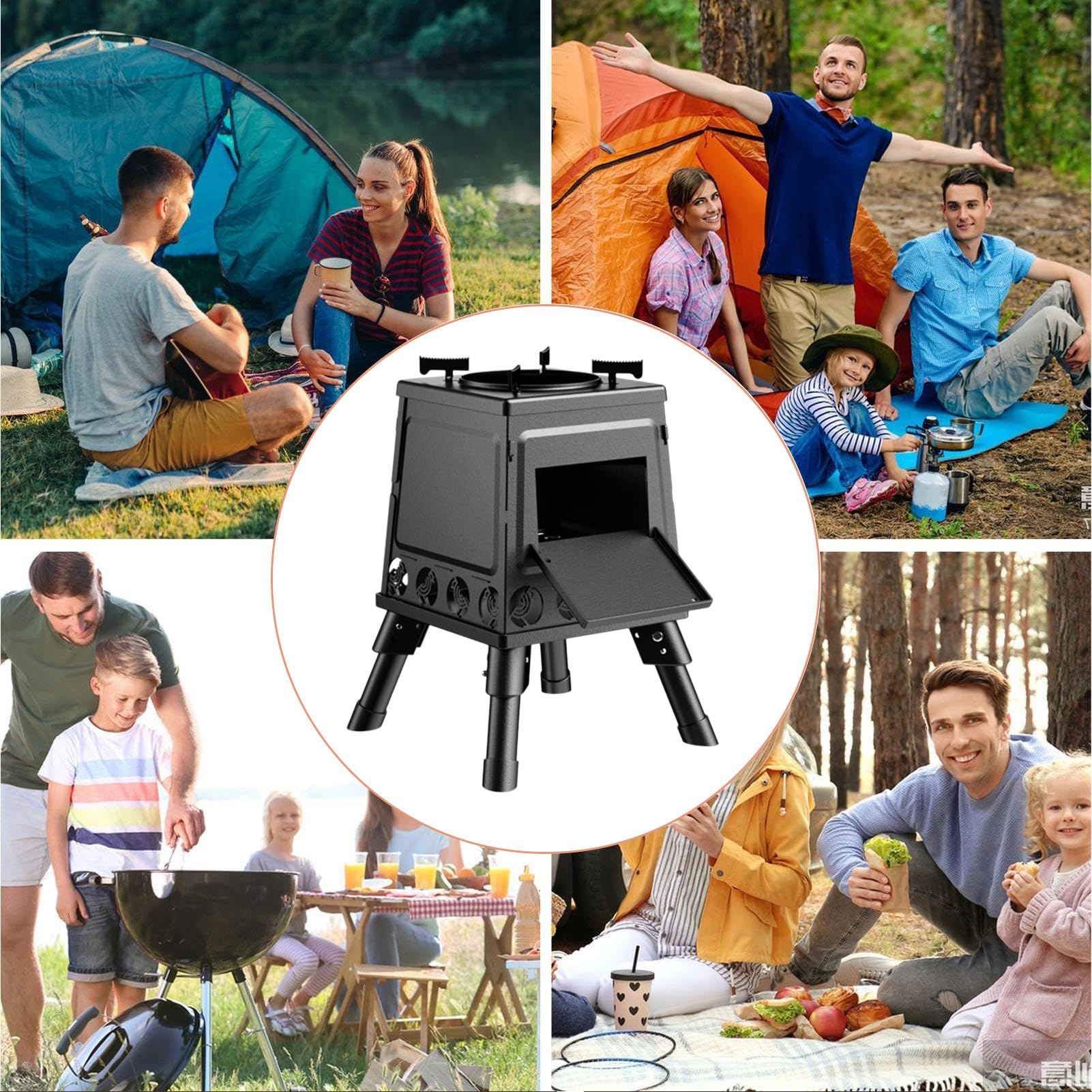 Fornello a razzo,Fornello da campeggio | Forno da campeggio pieghevole Piccola stufa a legna | Gadget da campeggio, stufa a legna, stufa a legna portatile per il capodanno cinese, donne, uomini