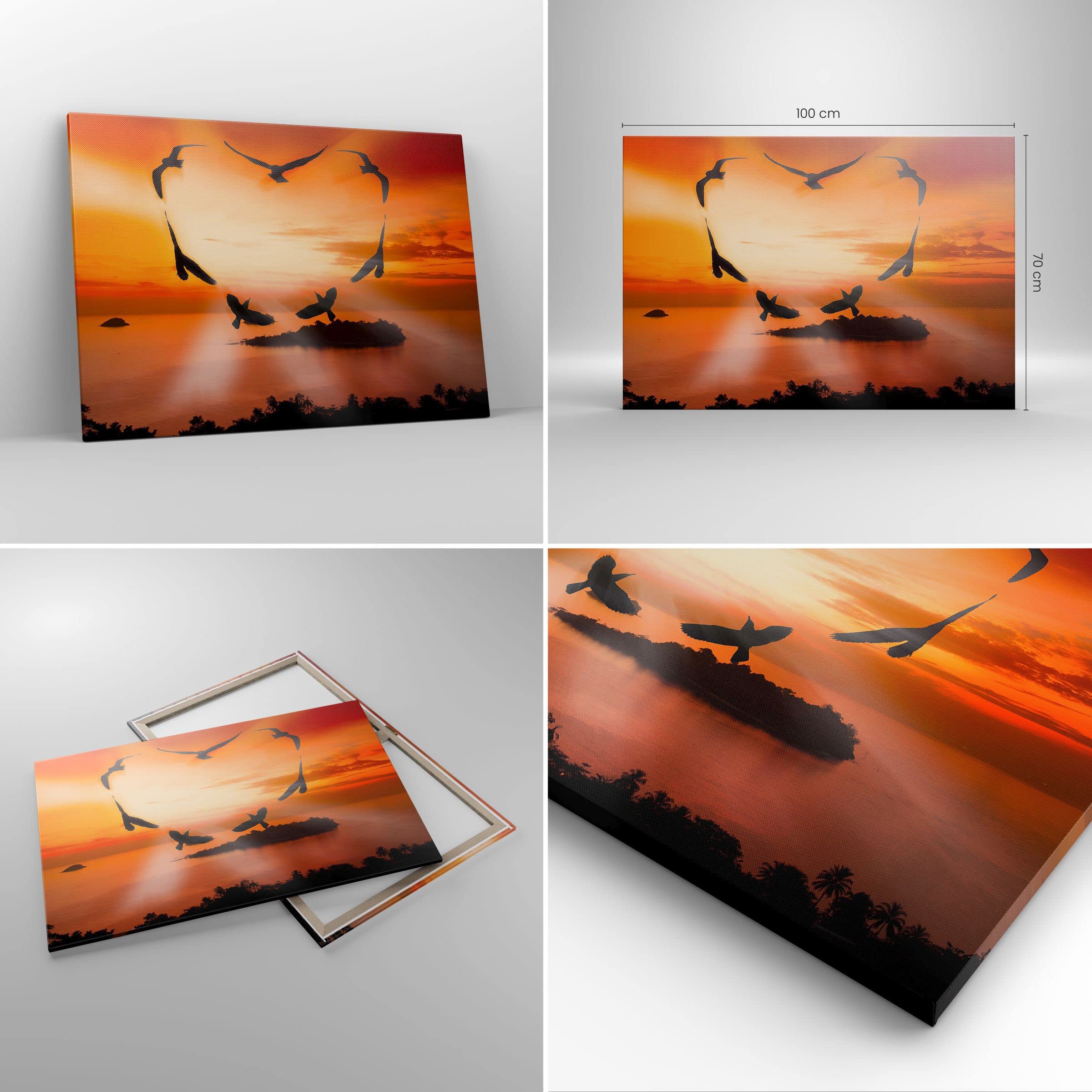 Stampe da Parete Moderne 100x70 cm Quadro su Tela Paesaggi Natura - 2440 | Paesaggio Isola Quadro Decorativo Grande 1 pezzo Soggiorno Camera da Letto Arte da Parete Decorazione da Parete ARTTOR