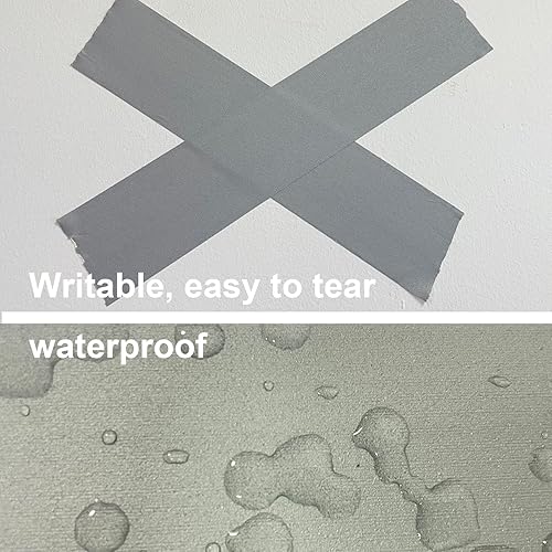 Miniatura 3 de WELSTIK Cinta adhesiva gris de 2 pulgadas x 33 yardas, sin residuos, no reflectante, impermeable, se puede rasgar a mano, cinta de tela Gaffers para