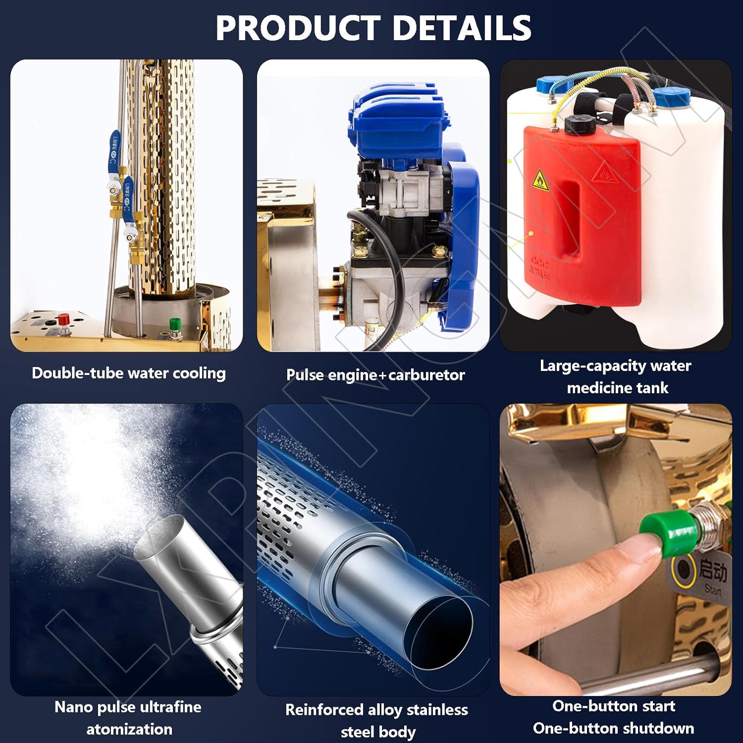 Professional Thermal Fog Machine,​15L Pulse Jet Fogger,High-Capacity Fogging,for Agriculture,Indoor and Outdoor Disinfection,Use Gasoline 100