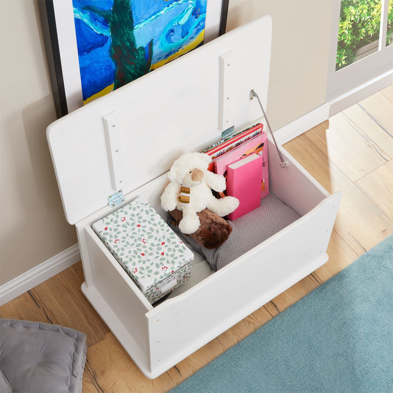 WellHome - Stapelbare massief grenen opbergdoos 60x40x15cm