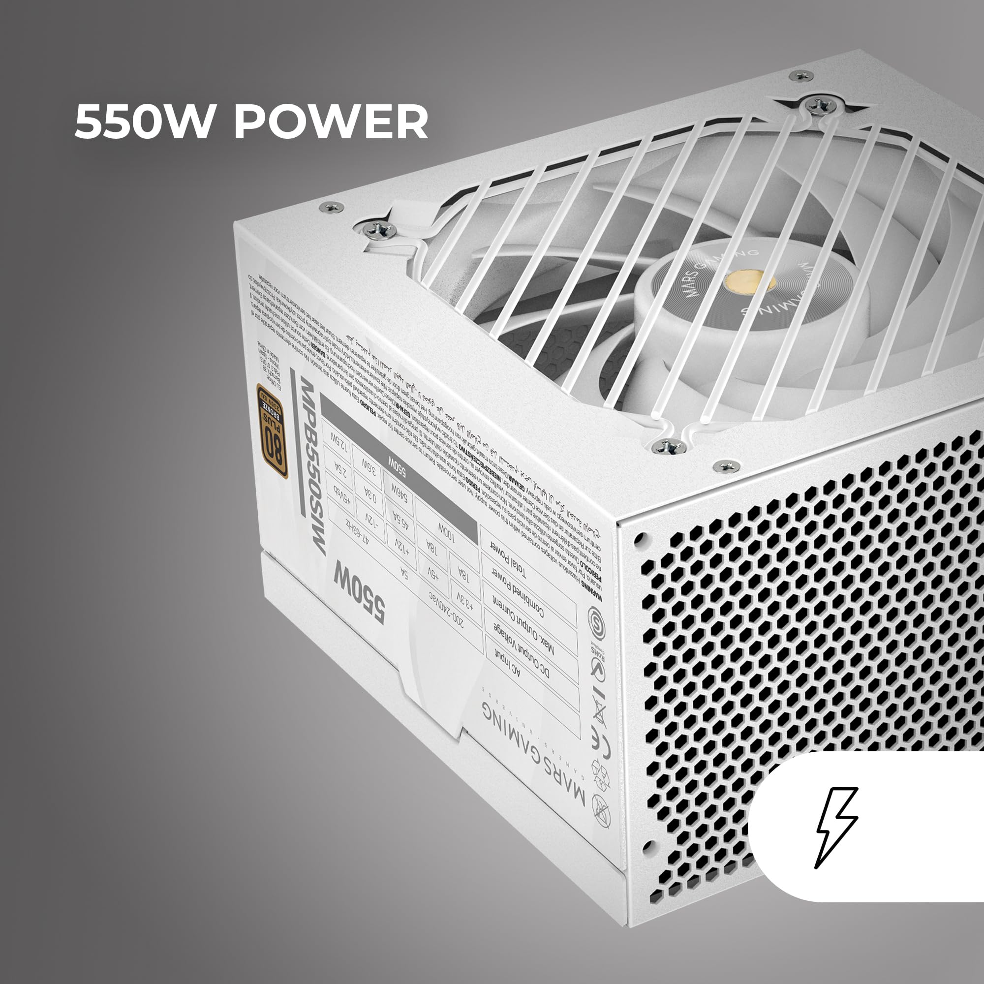 Fonte de Alimentação ATX Mars Gaming MPB650SI 650W 80 Plus Bronze Preta