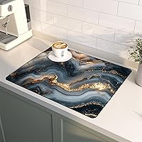 Vista 6 de Funda de mármol para microondas, resistente al calor, antideslizante, protector de mostrador, 18 x 14 pulgadas, no se puede lavar, borrable